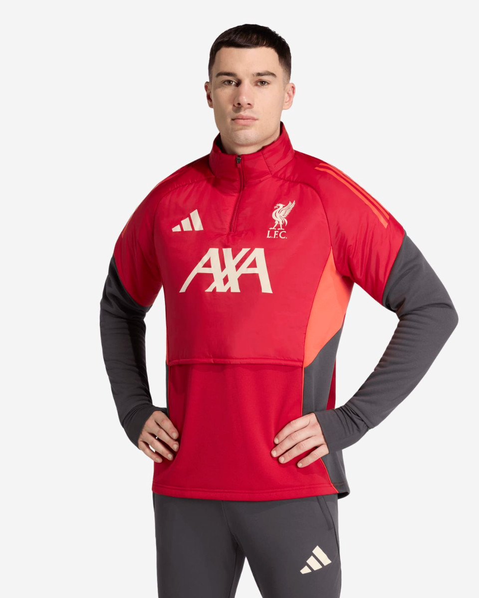 LFC 아디다스 남성용 25/26 프로 윈터 후드 탑 레드 - Image 1