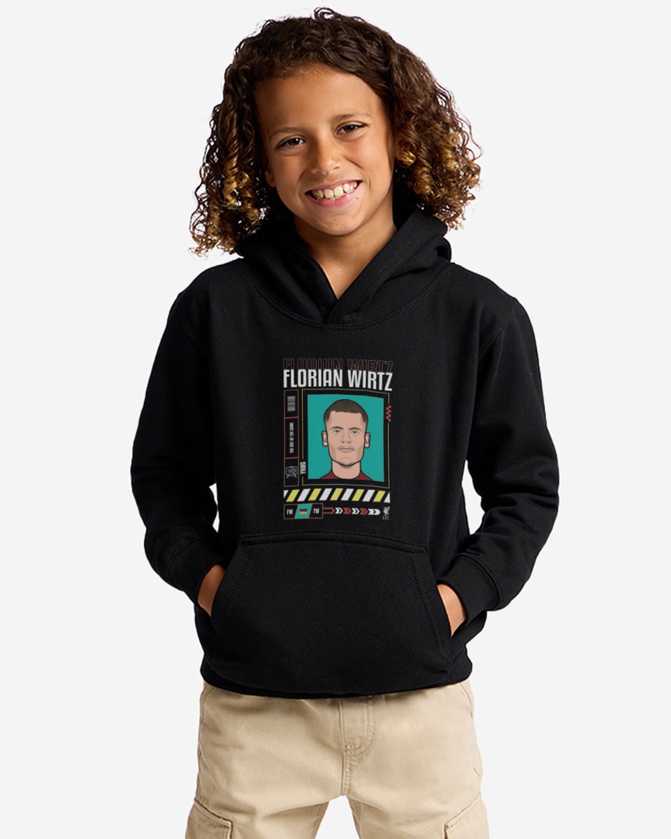 LFC 25/26 Juniors Wirtz Hoodie Black - Image 1