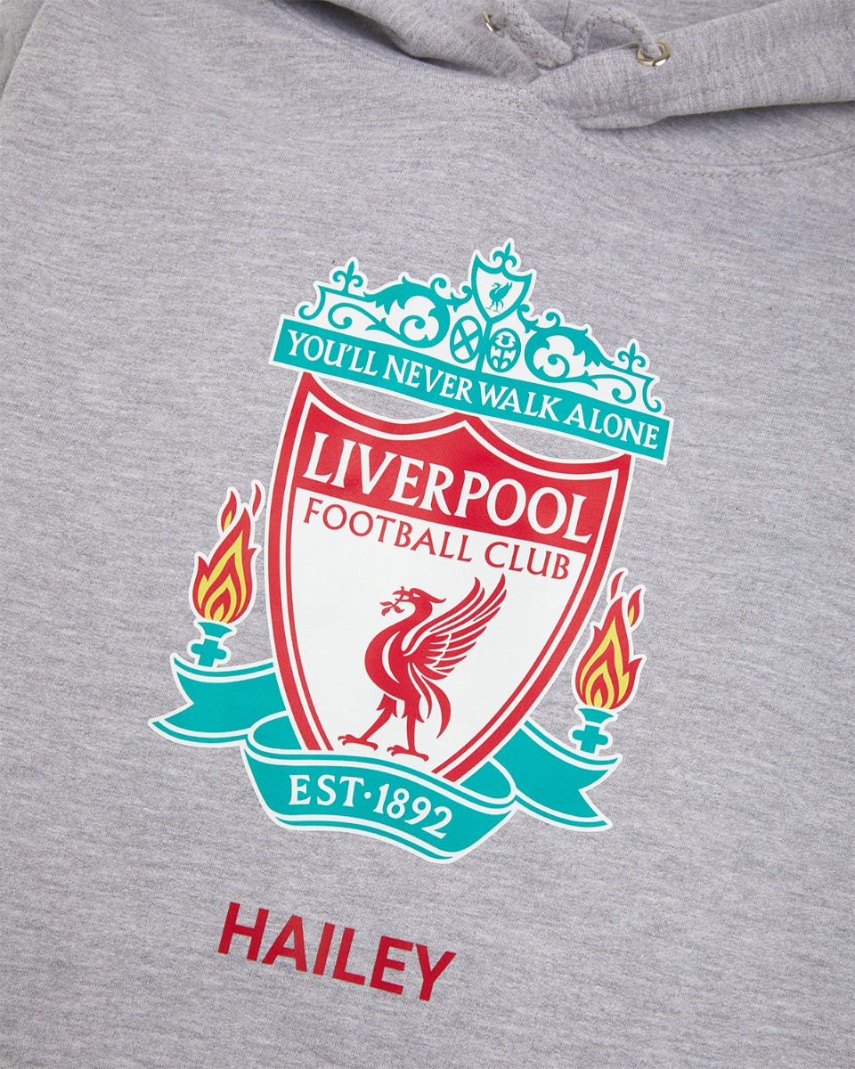 Sudadera con capucha gris personalizada LFC Crest - Image 3
