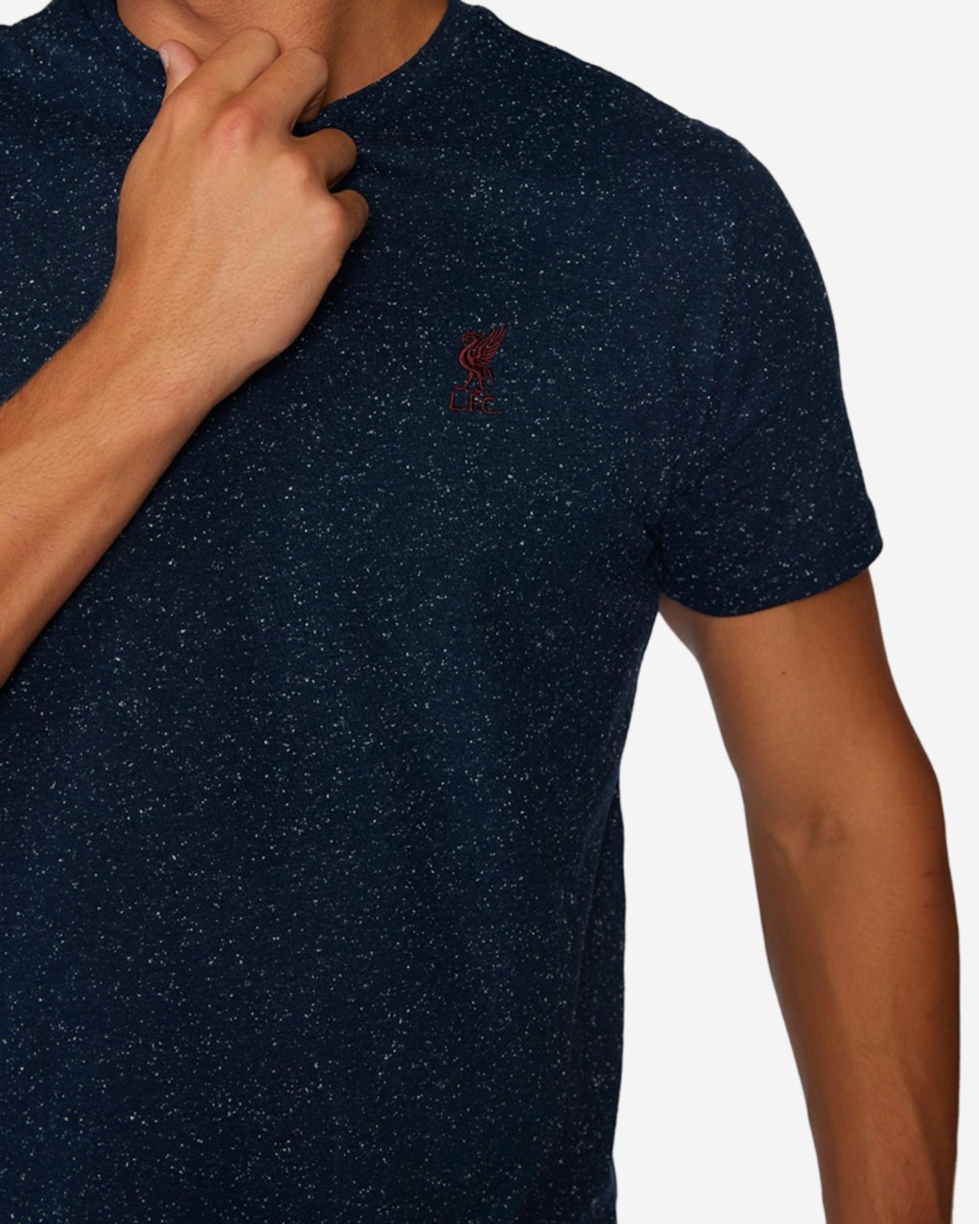 เสื้อยืดเส้นด้ายเนปปี้ คอครูบุรุษ LFC สีน้ำเงิน - Image 4