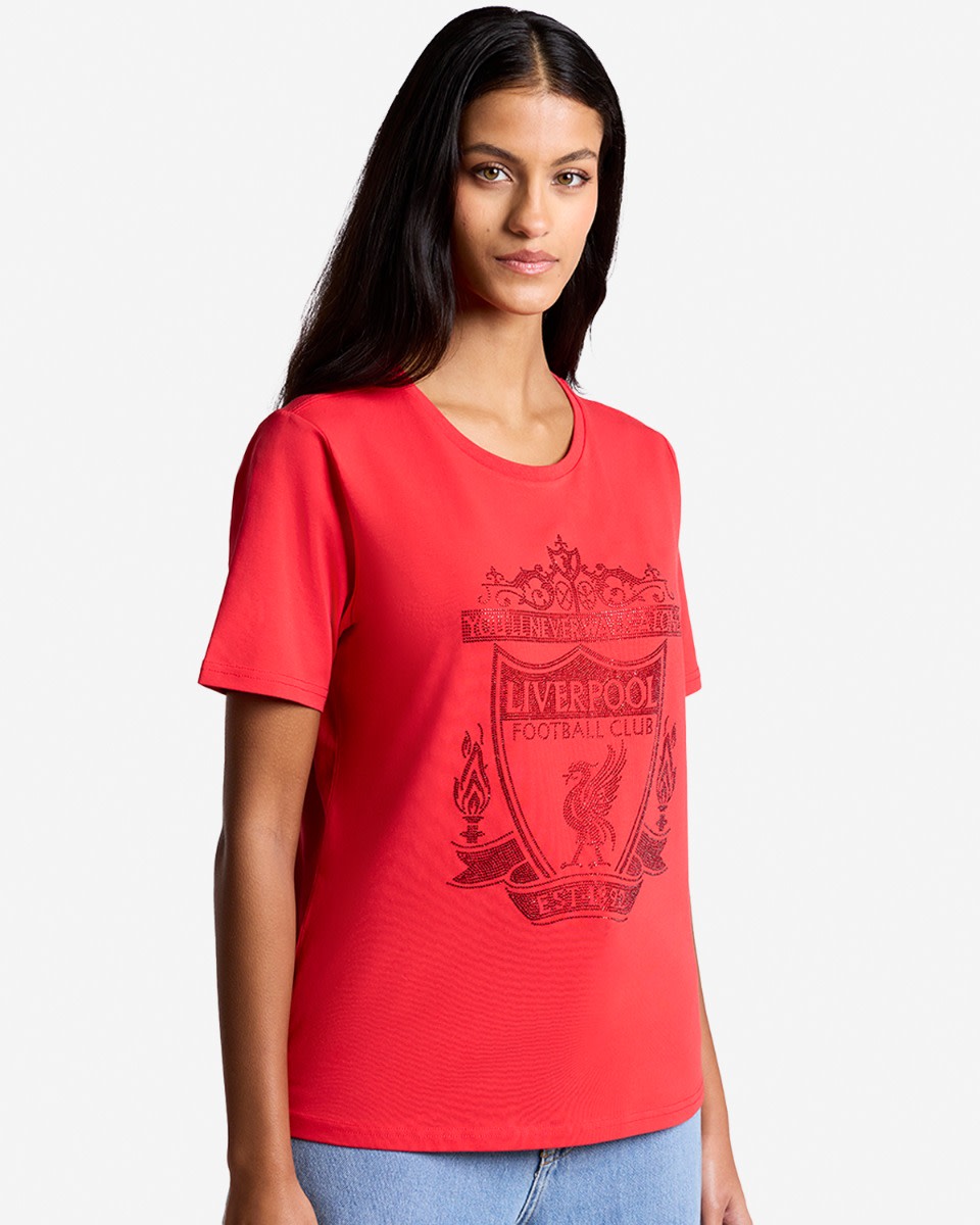 LFC Dame Diamenté Crest Tee Rød - Image 1