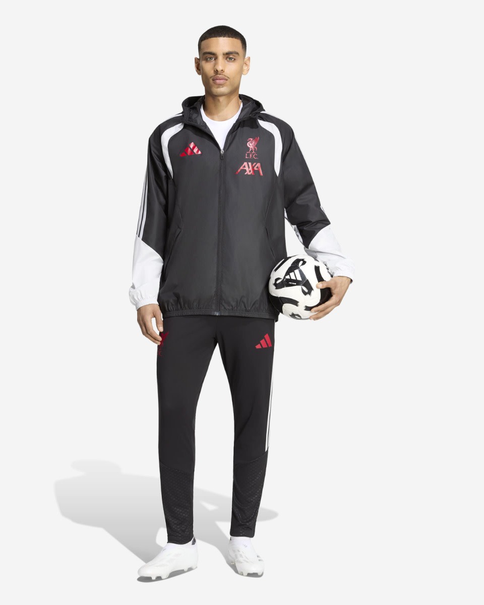 LFC adidas Mens 26/27 Tiro All-Weather Jacket Black - Image 3