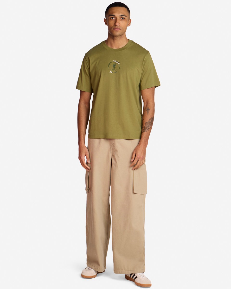 LFC Mens Liverbird Tee Khaki - Image 4