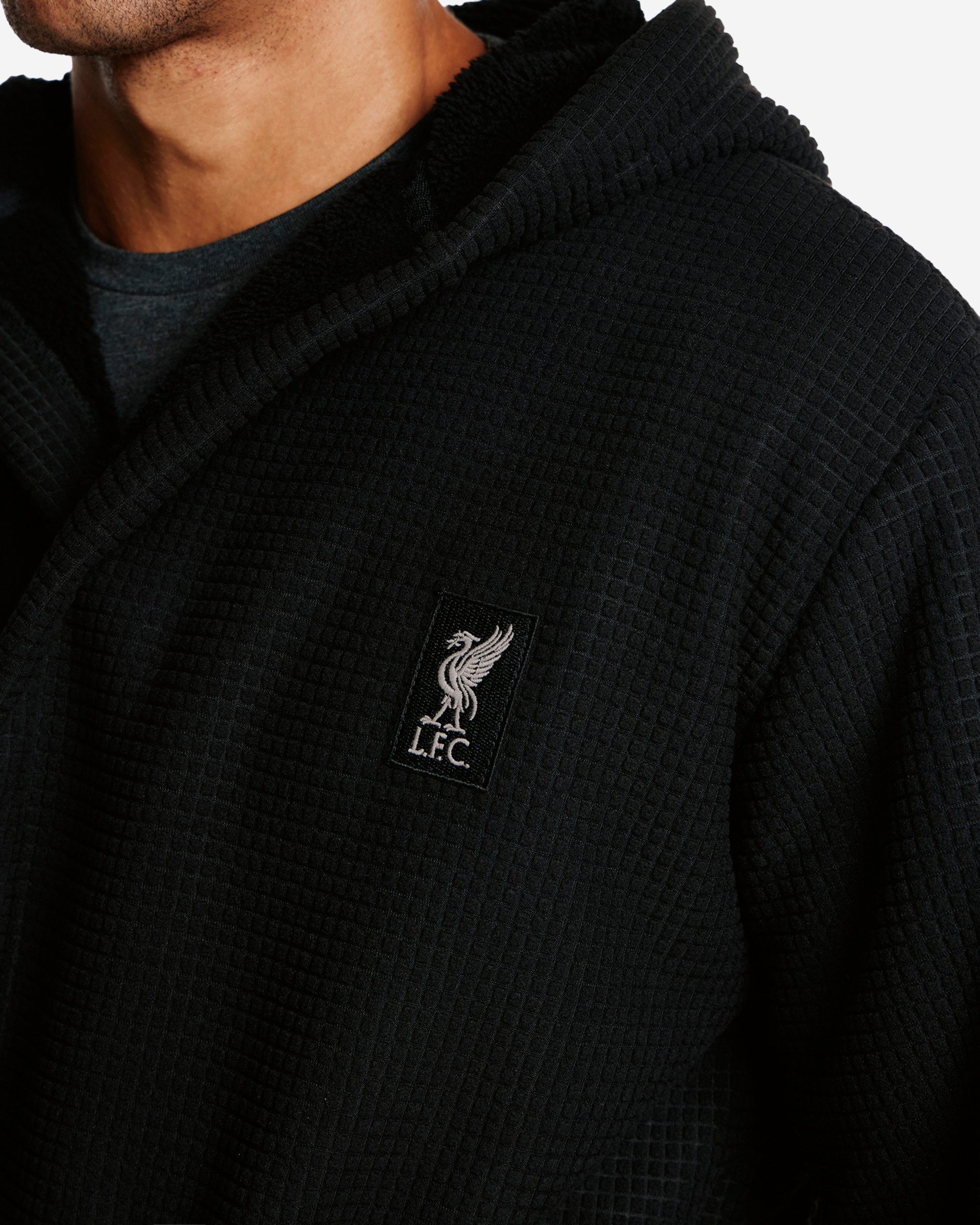 LFC Bonded Herren-Bademantel, Schwarz - Image 3
