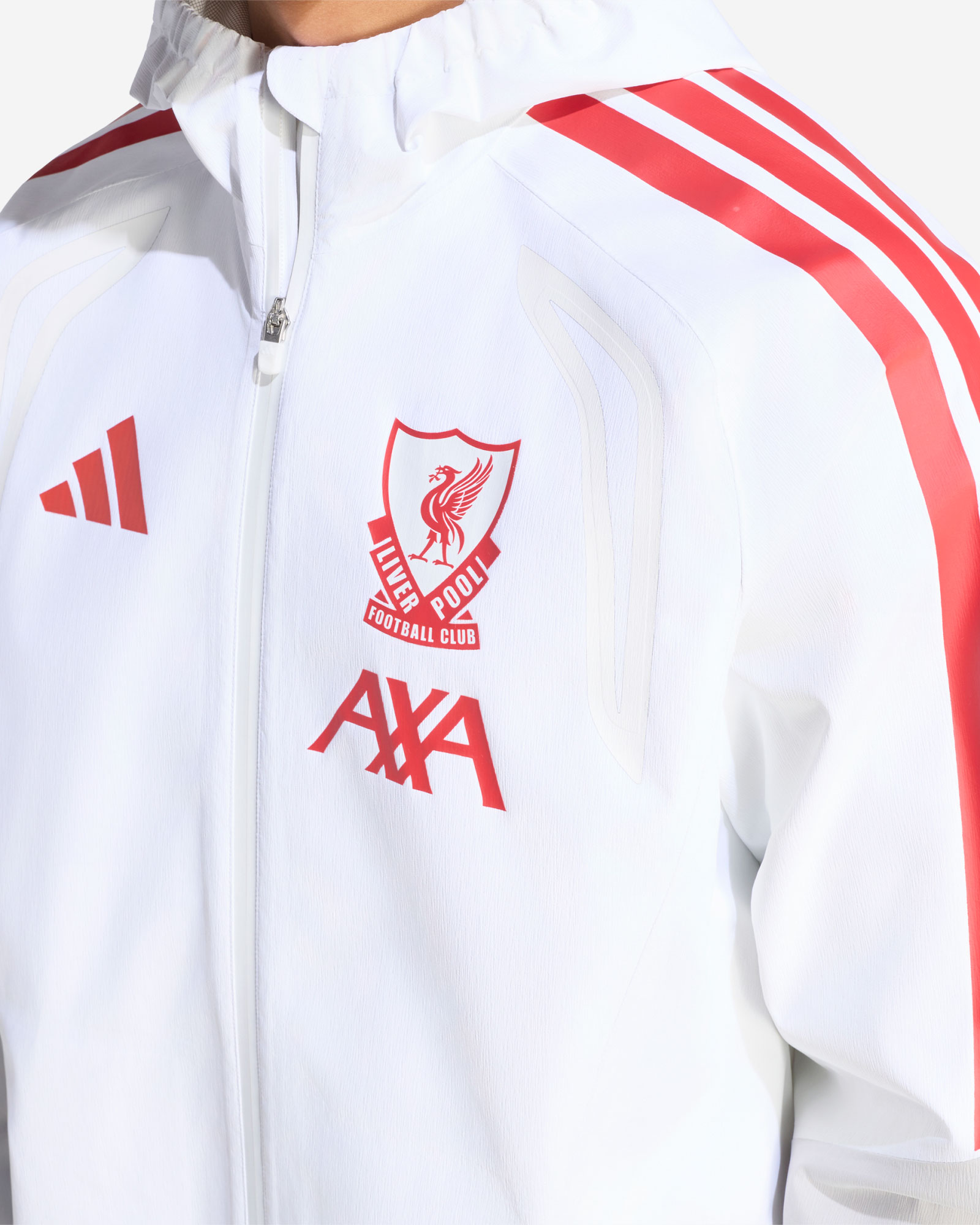 LFC adidas Mens 26/27 Authentic European Tiro Rain Jacket White