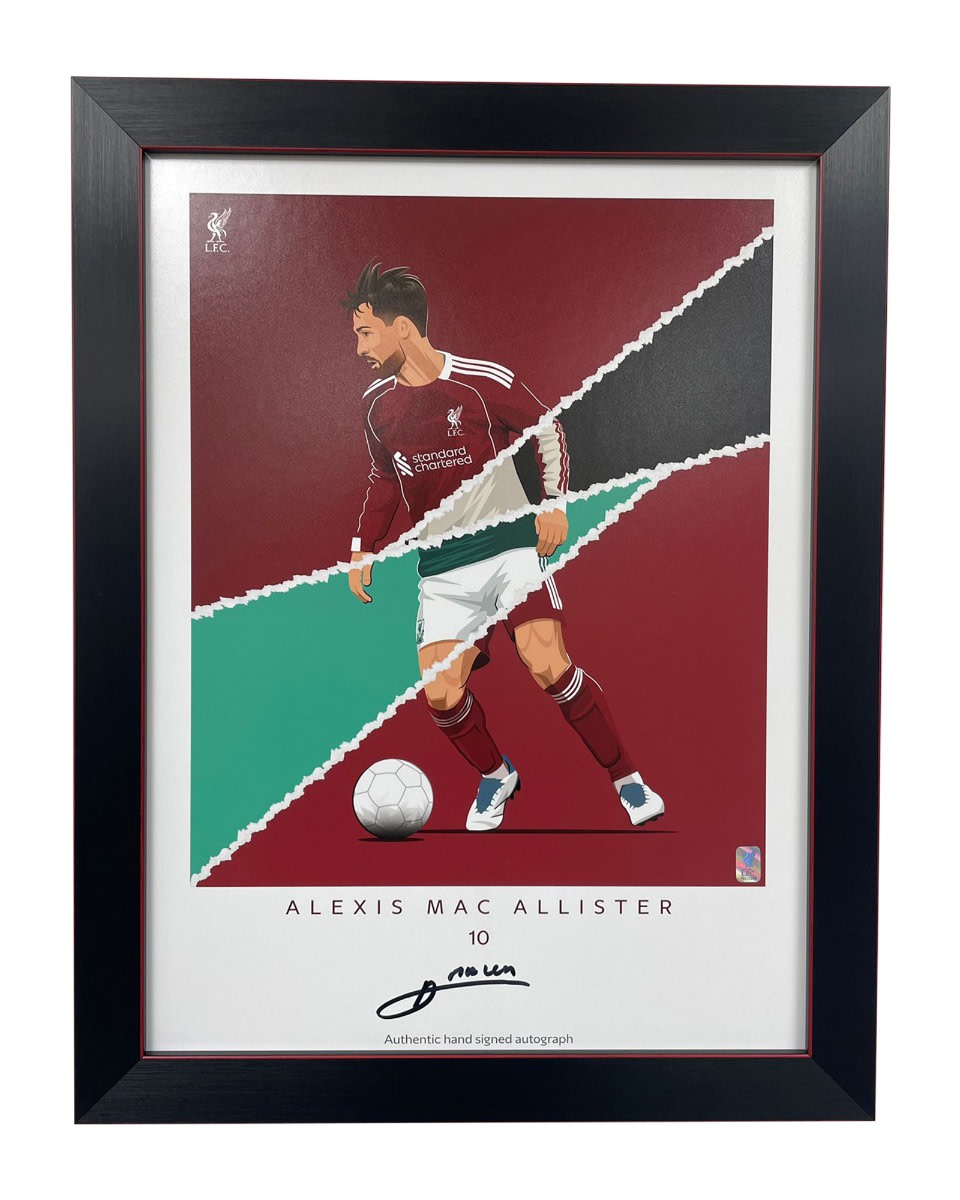 LFC 签名的 Mac Allister 装框印刷品 - Image 1