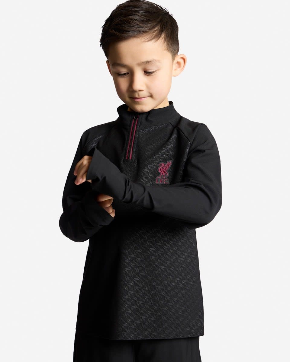 LFC Infants 1/4 Zip Raglan Top Black - Image 2