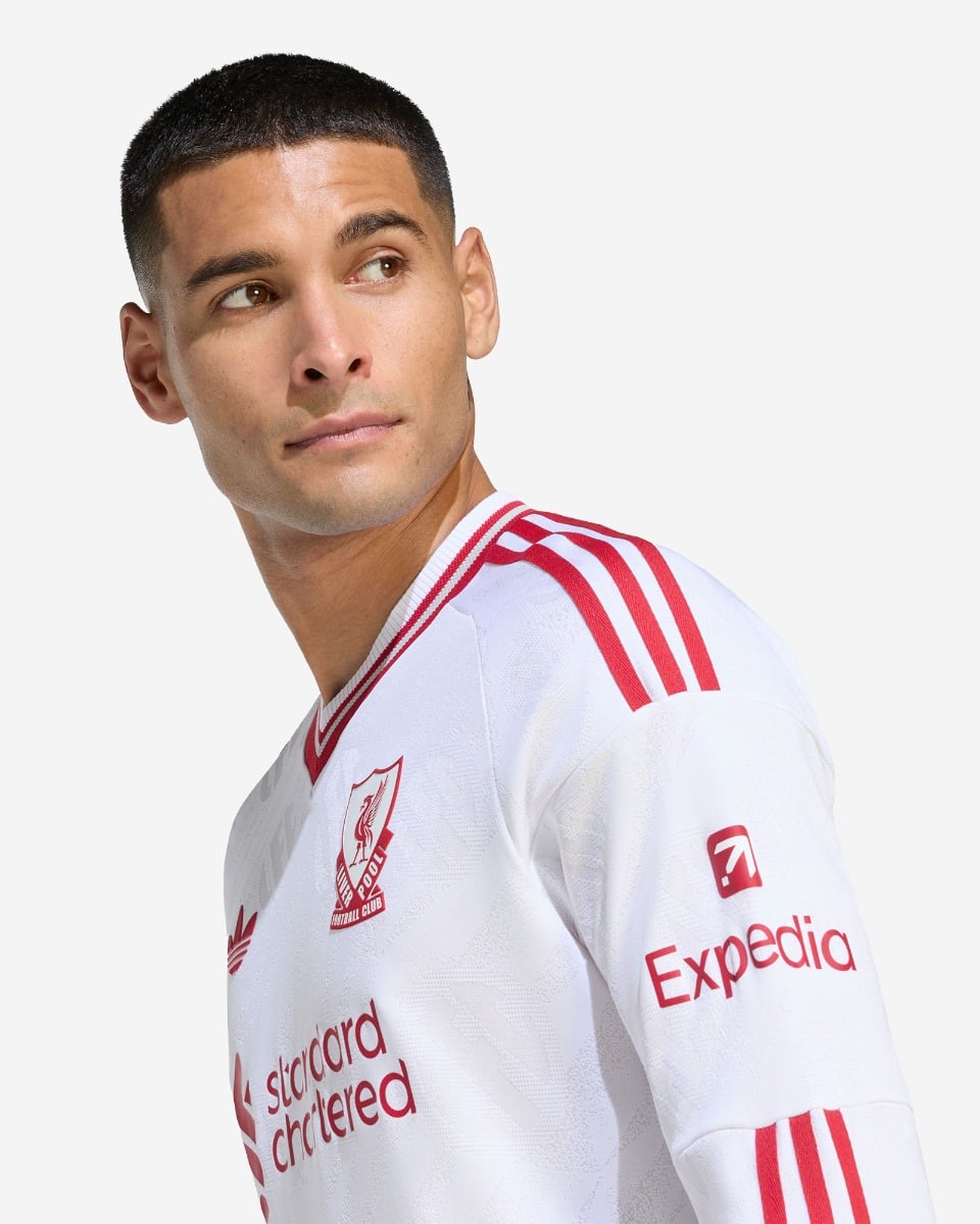 LFC adidas Mens 26/27 Authentic Long Sleeve Away Jersey