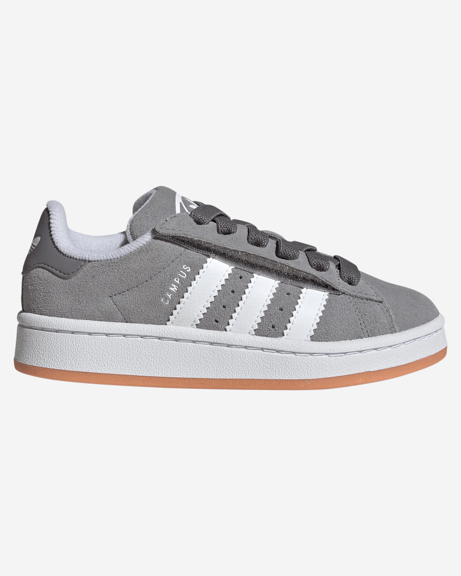 Zapatillas deportivas adidas Juniors Campus 00s con cierre cómodo y encaje elástico, gris y blanco - Image 1
