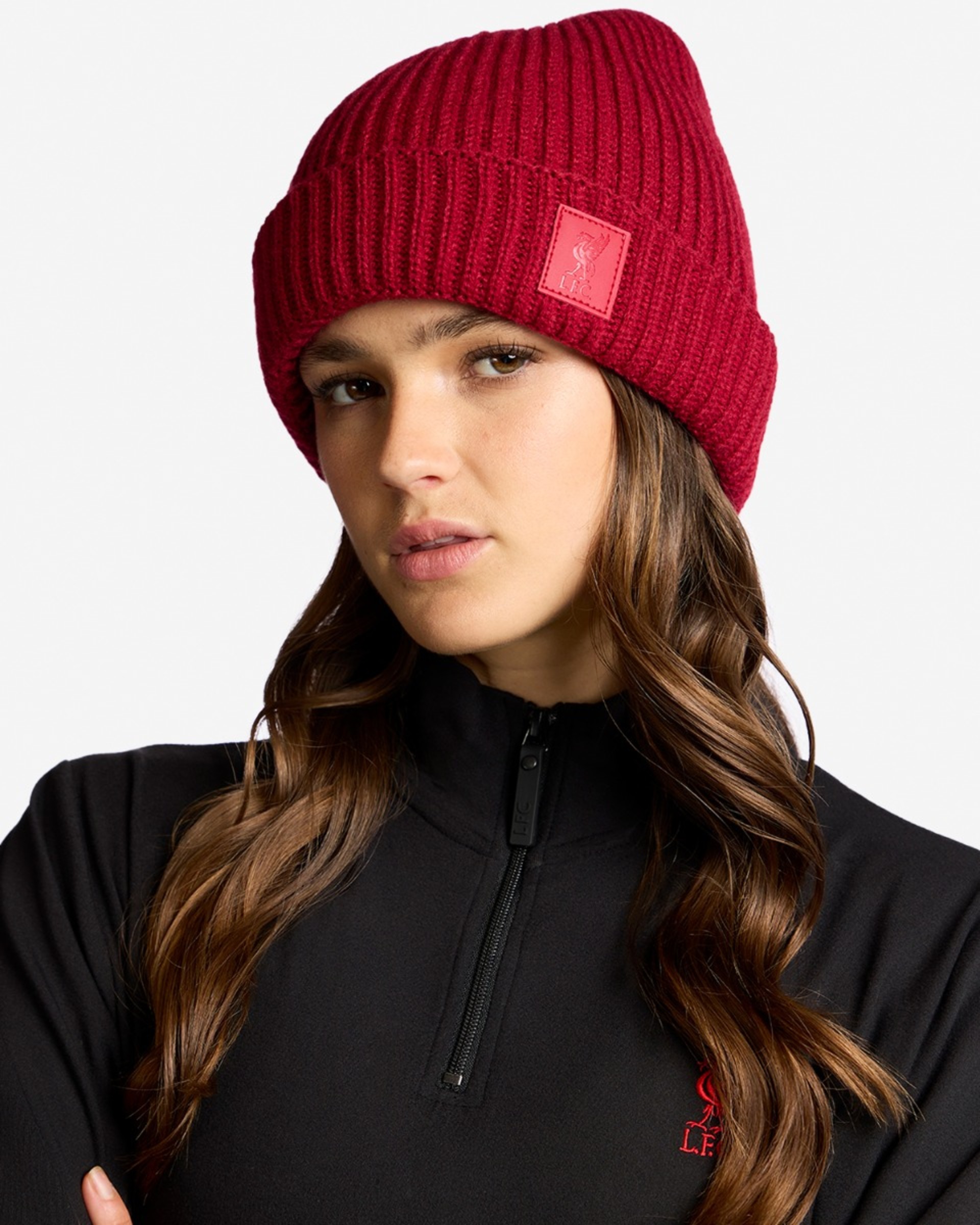 Gorro acanalado para mujer LFC, rojo - Image 1