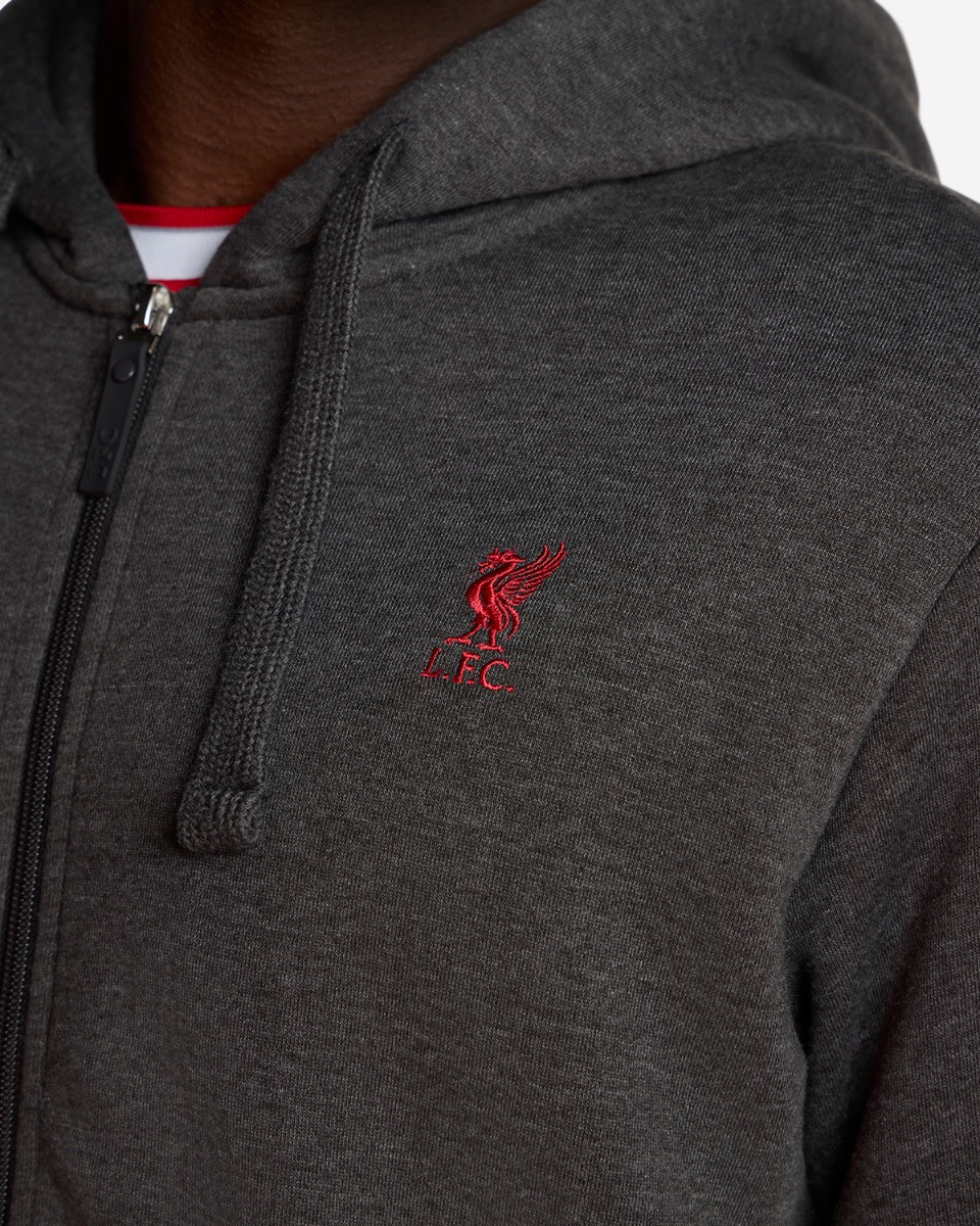เสื้อฮู้ดบุรุษแบบซิปผ่าน LFC Charcoal - Image 2