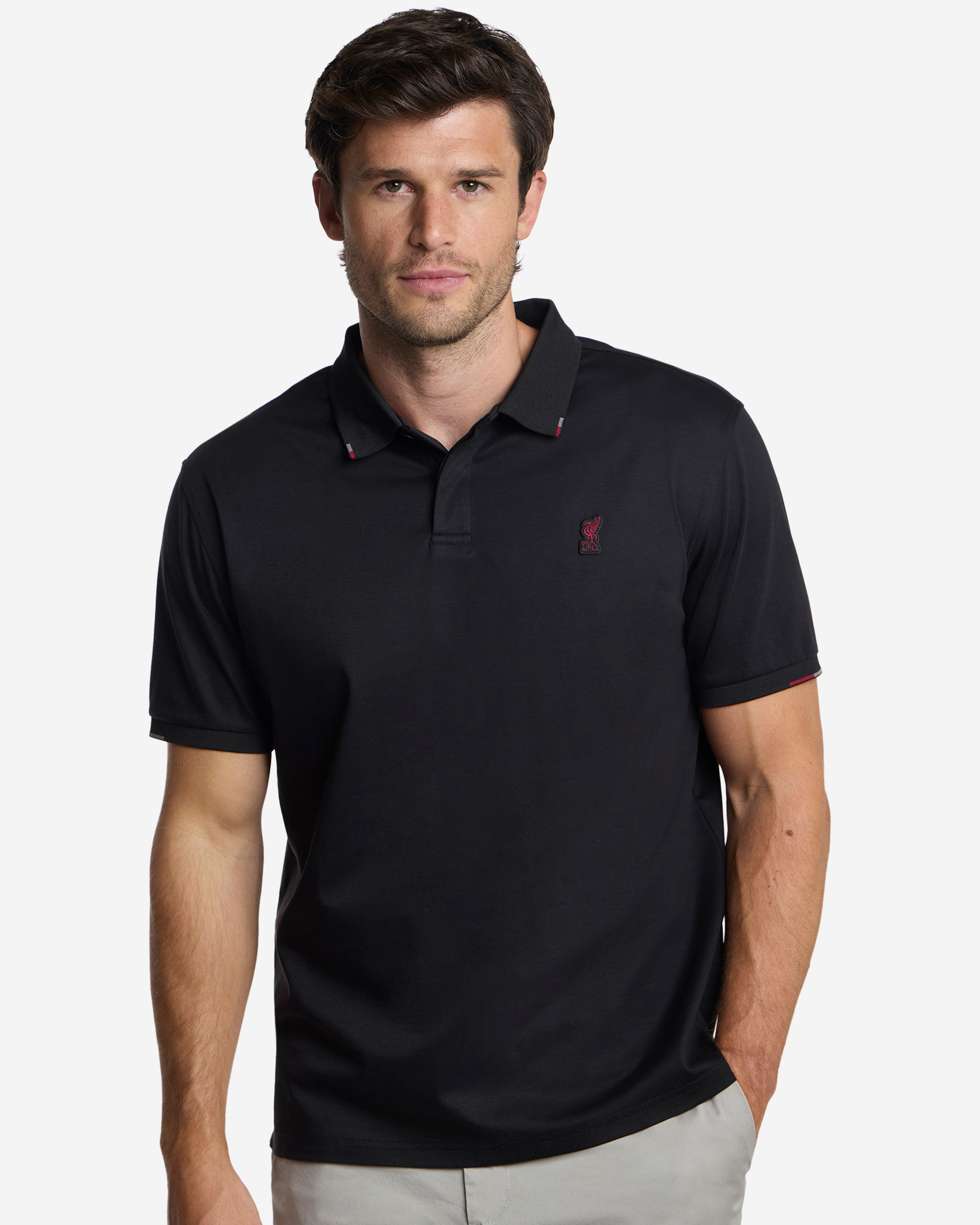 เสื้อโปโลผู้ชายรุ่น LFC Firma สีดำ - Image 3