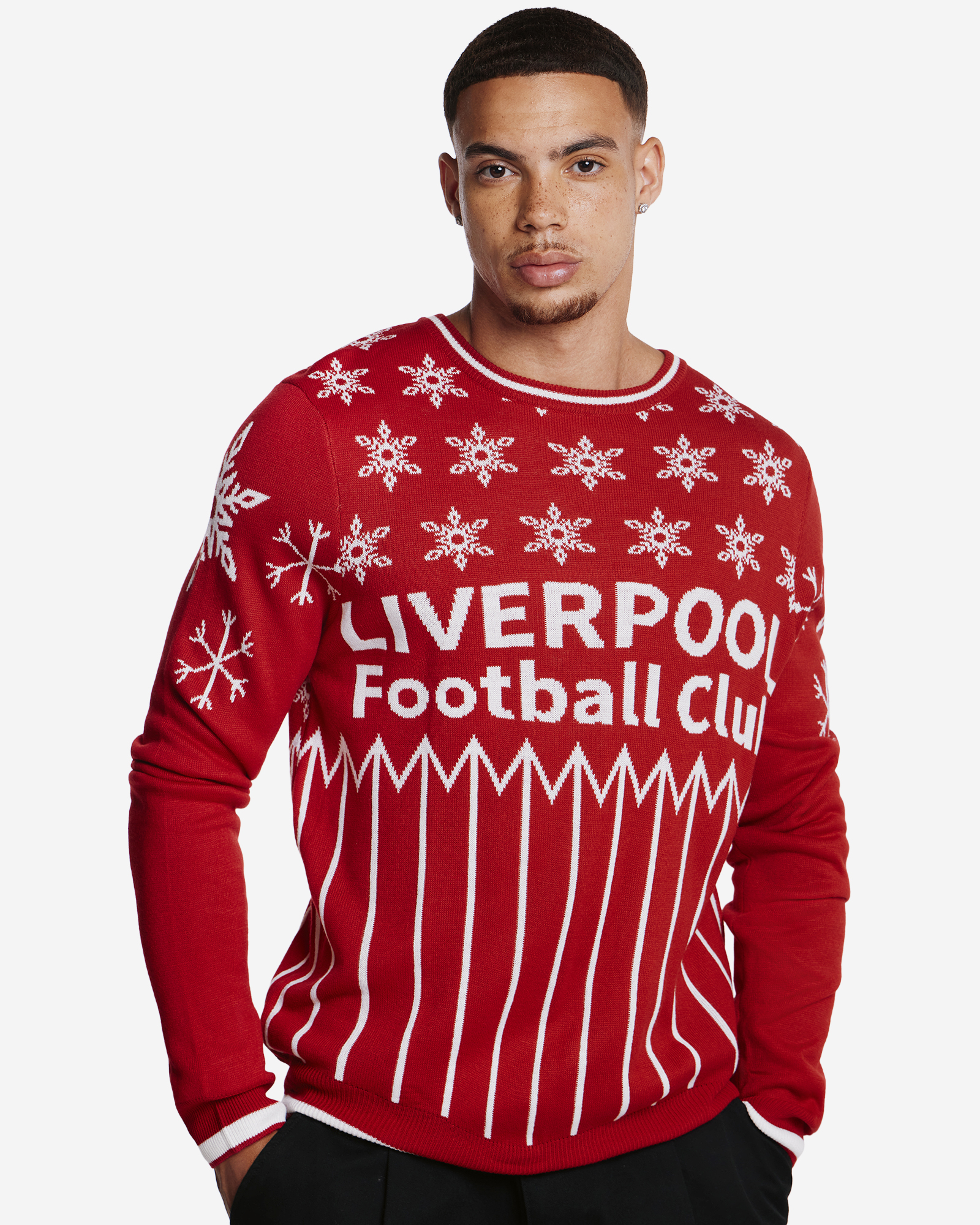 LFC 成人复古圣诞毛衣红色 - Image 1