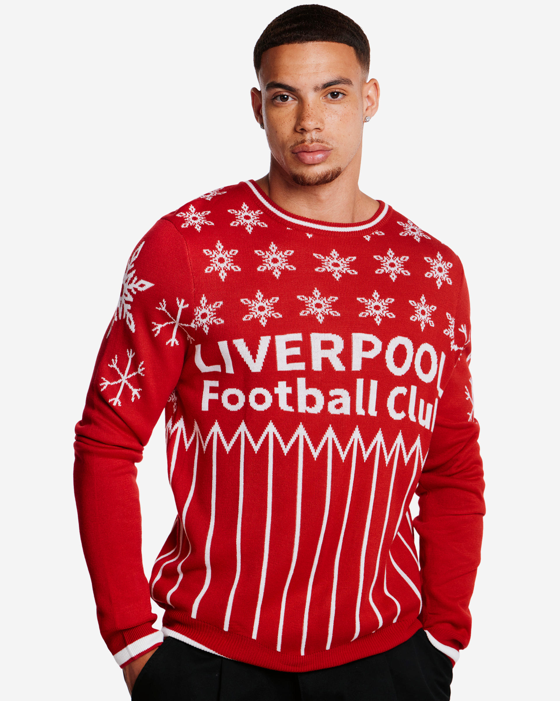 Jersey navideño retro LFC para adulto, rojo - Image 1