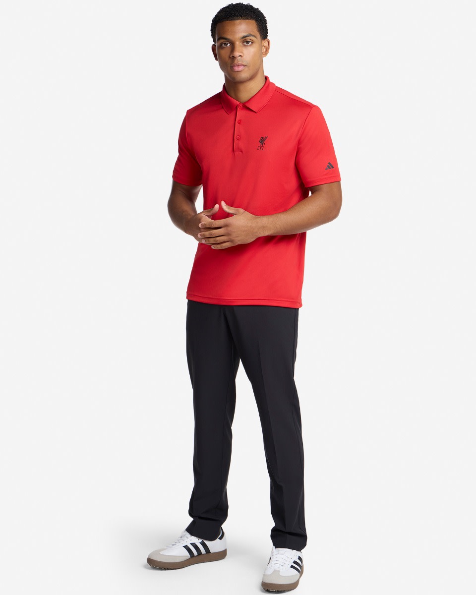 เสื้อโปโลกอล์ฟแอลเอฟซี adidas สำหรับผู้ใหญ่ Core Performance Primegreen สีแดง - Image 4