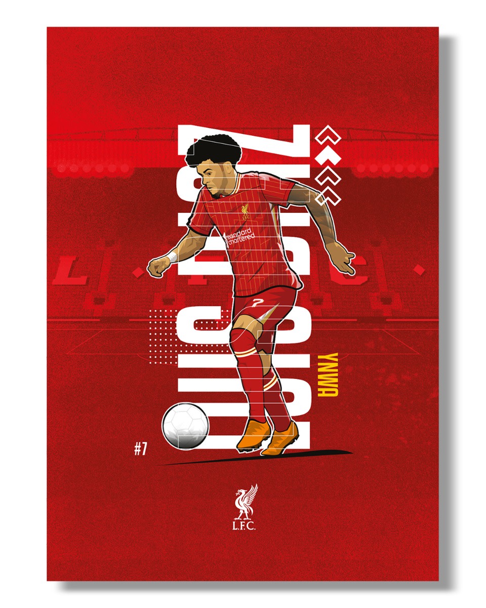 LFC 24/25 Luis Díaz A2-Druck - Image 1