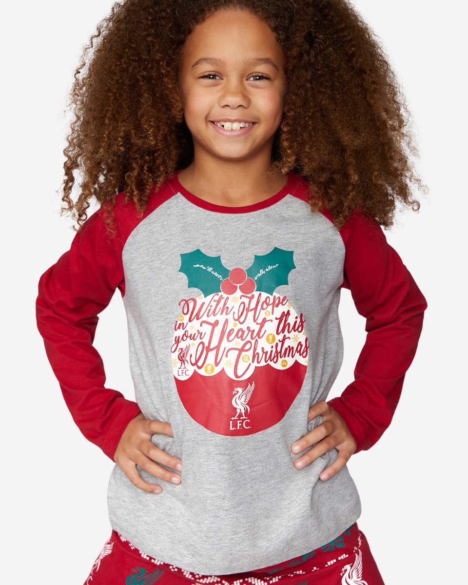 LFC Junior Weihnachtspyjama Grau/Rot - Image 3