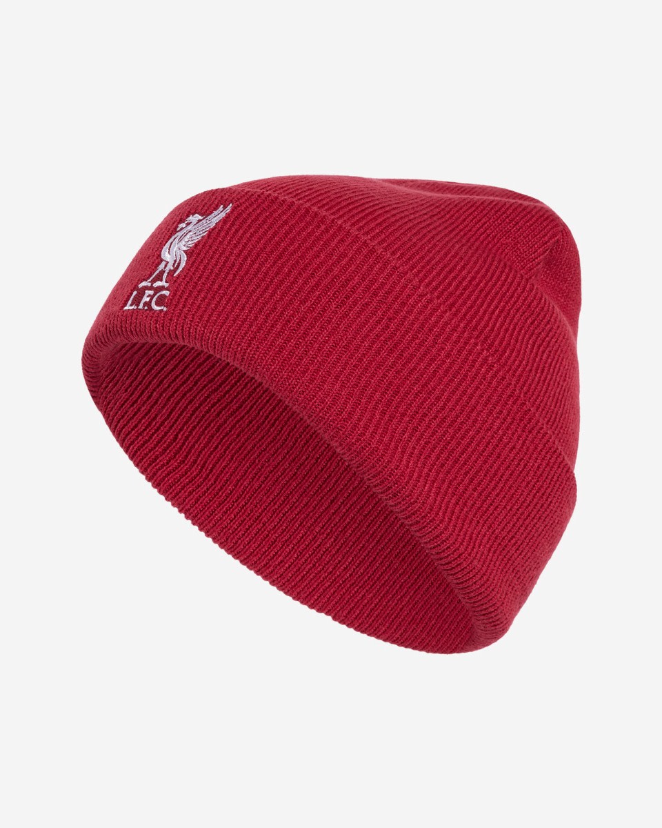 Gorro LFC adidas Woolie Active, granate y blanco - Image 1
