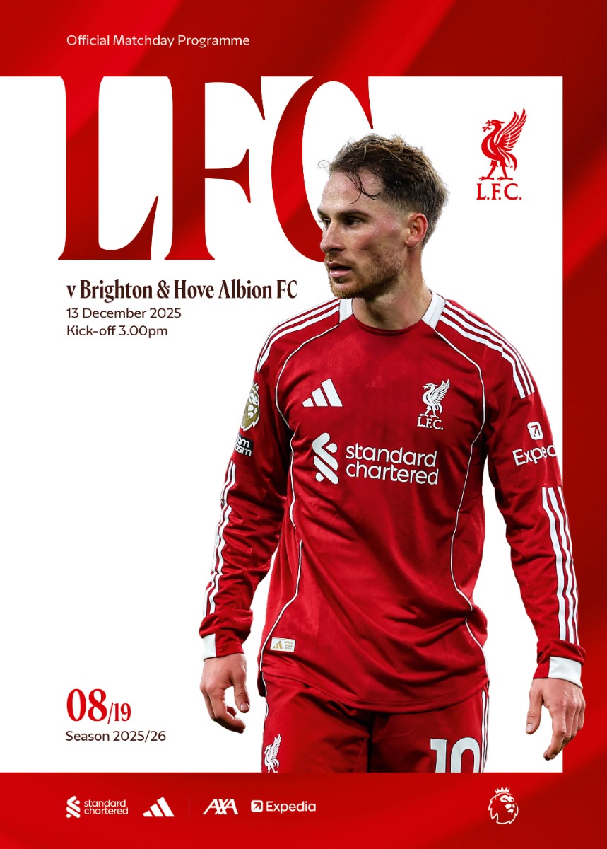 Serierundeprogram: LFC vs Brighton — Premier League — 13/12/2025 - Image 1