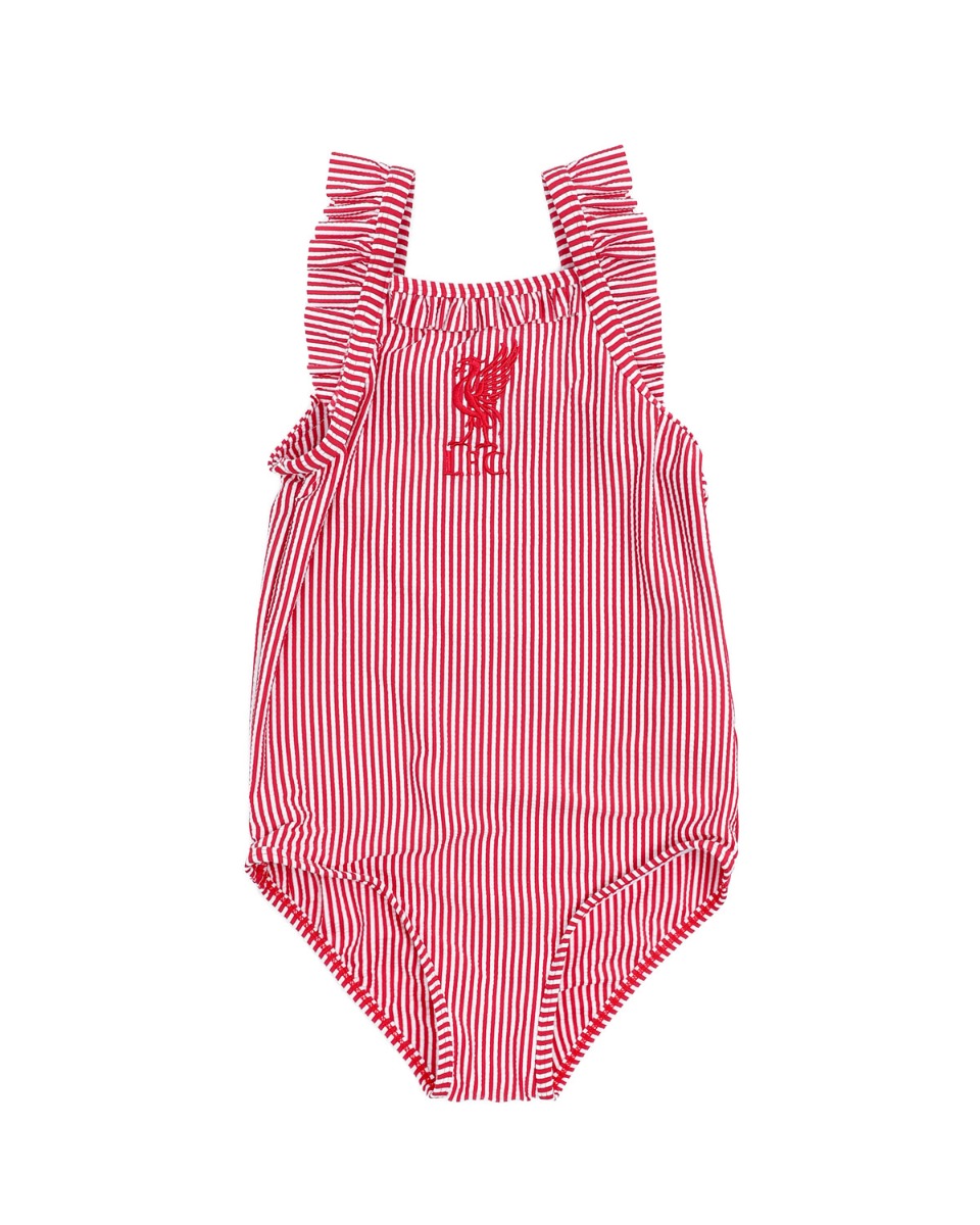 LFC Baby Seersucker Badedrakt Rød & Hvit - Image 1