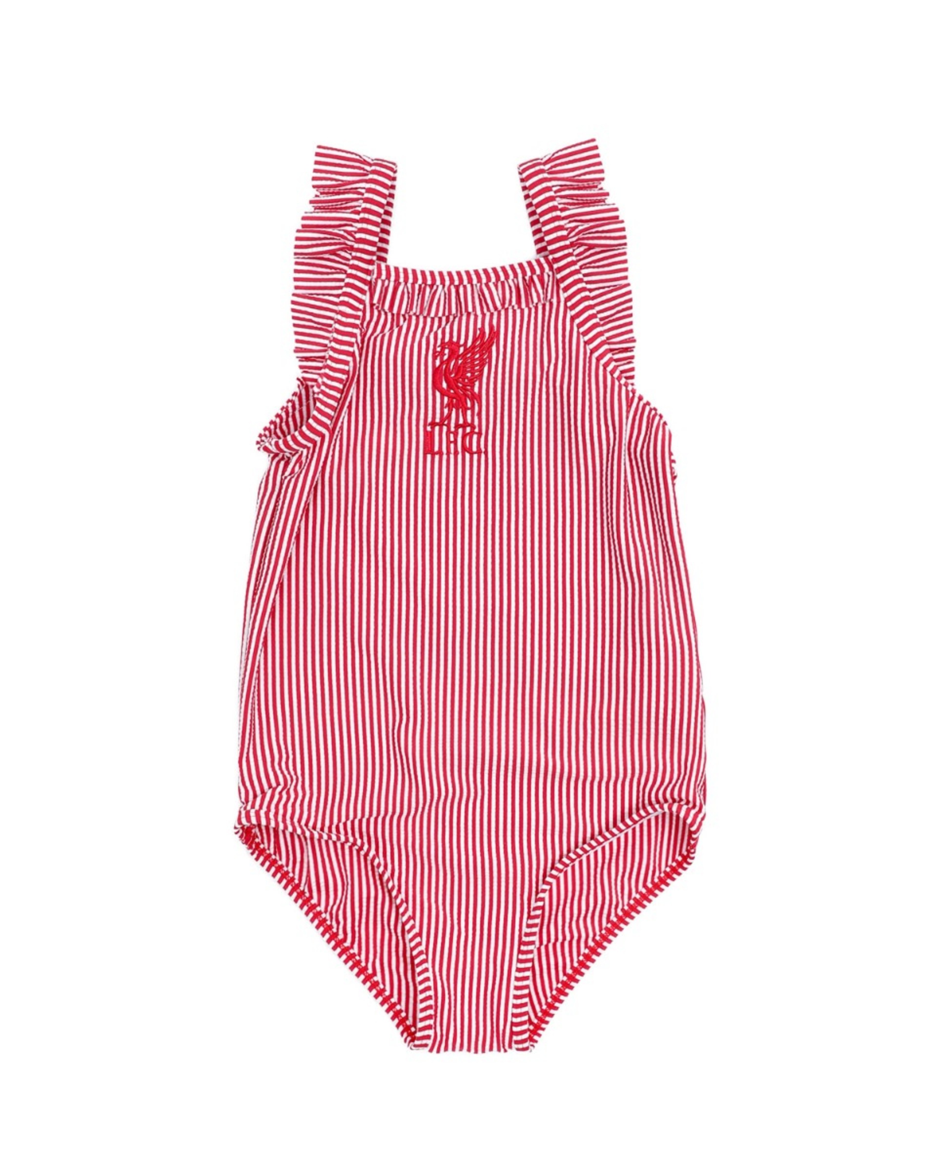 LFC Baby Seersucker Badeanzug Rot/Weiß - Image 1