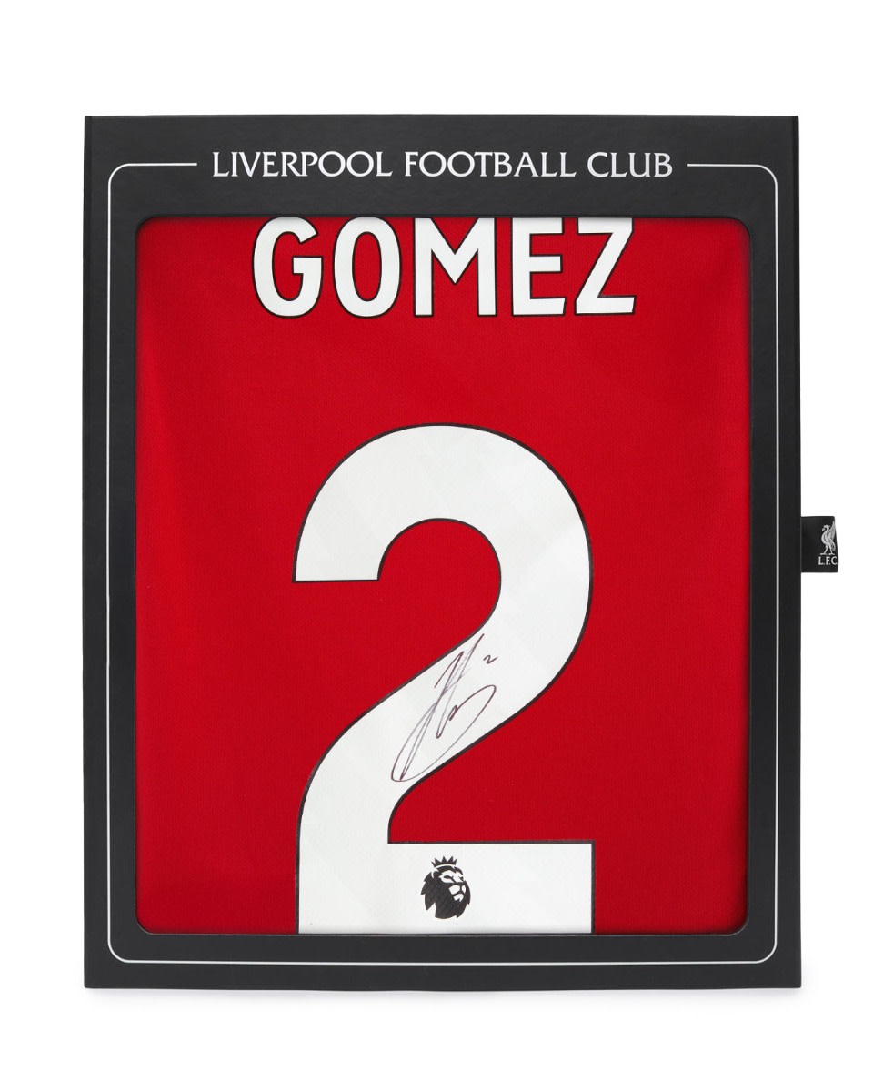 LFC Signerad 25/26 Gomez Boxad skjorta - Image 1