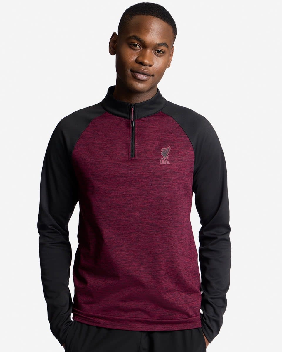 LFC Mens 1/2 Zip Raglan Top Red - Image 1