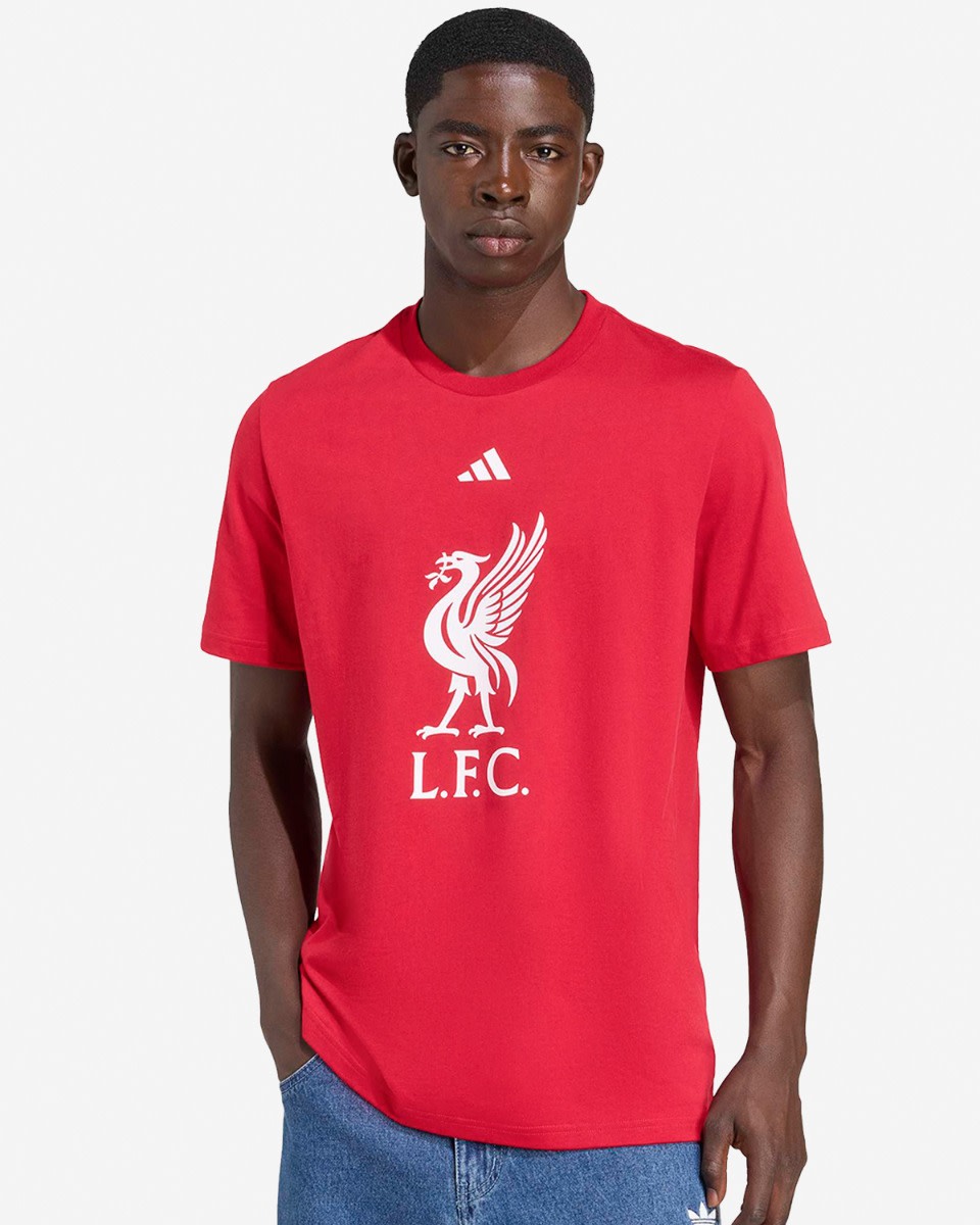 LFC 아디다스 남성용 25/26 DNA 크레스트 티 레드 - Image 1