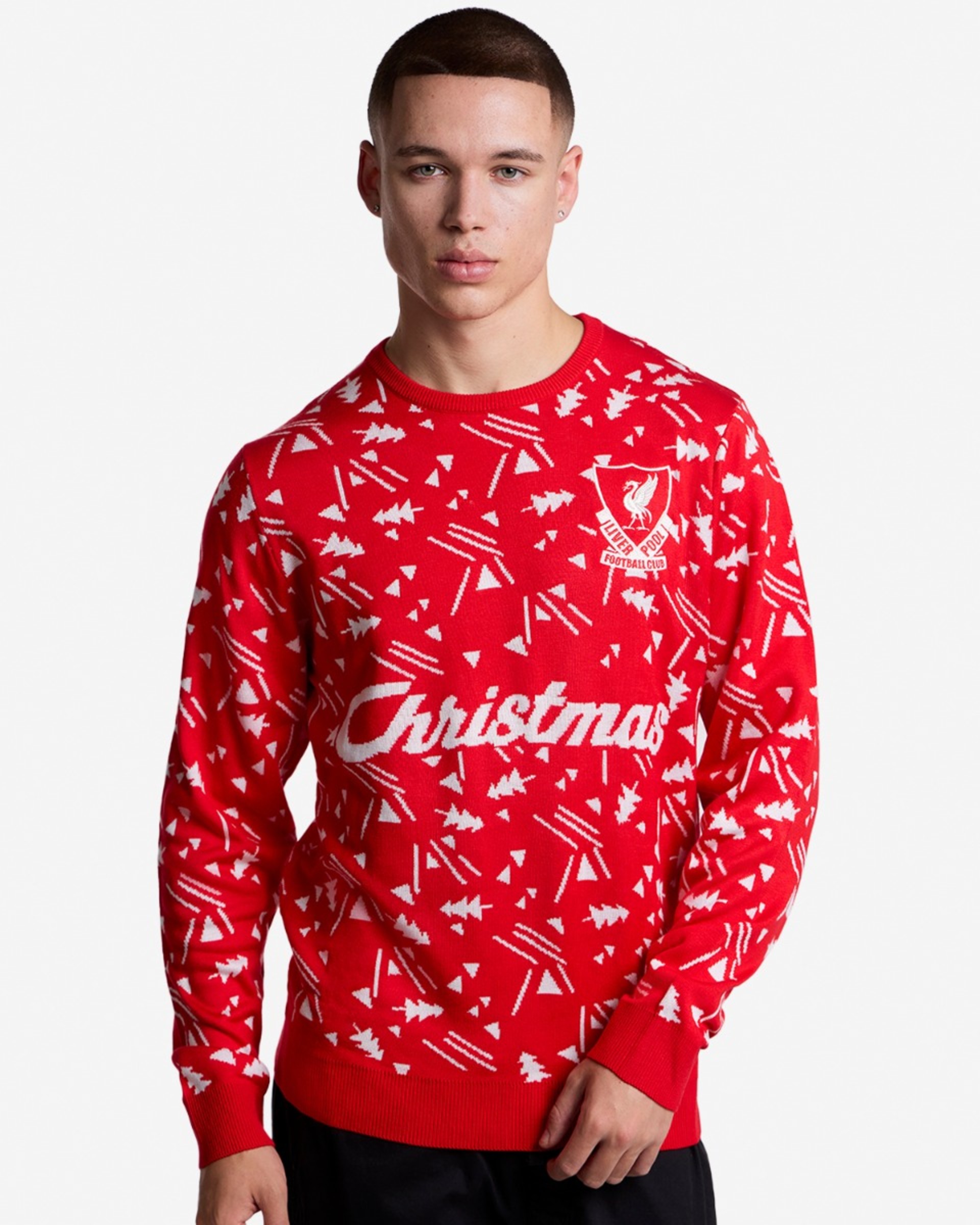 Pull de Noël rétro LFC pour adultes, rouge - Image 1