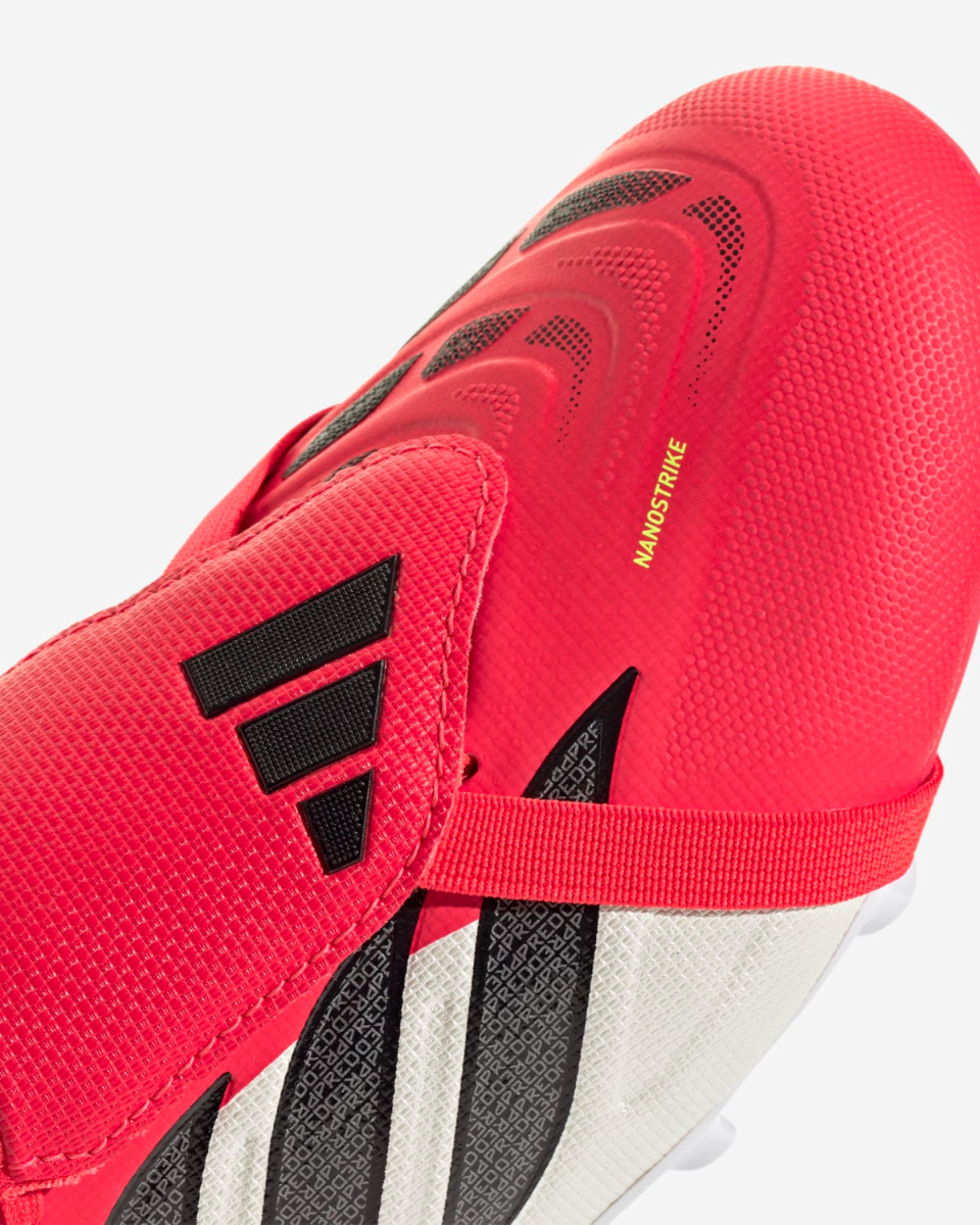 adidas Juniors Predator League Fold-Over Tongue Firm Ground Football Boots Lucid Red / Core Black / Cloud White - Image 2