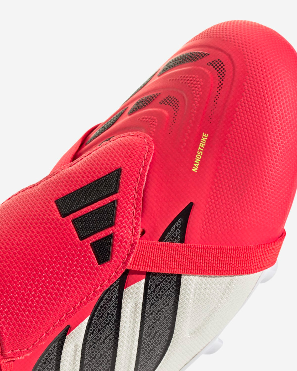 adidas Juniors Predator League Fold-Over Tongue Firm Ground Football Boots Lucid Red / Core Black / Cloud White - Image 2