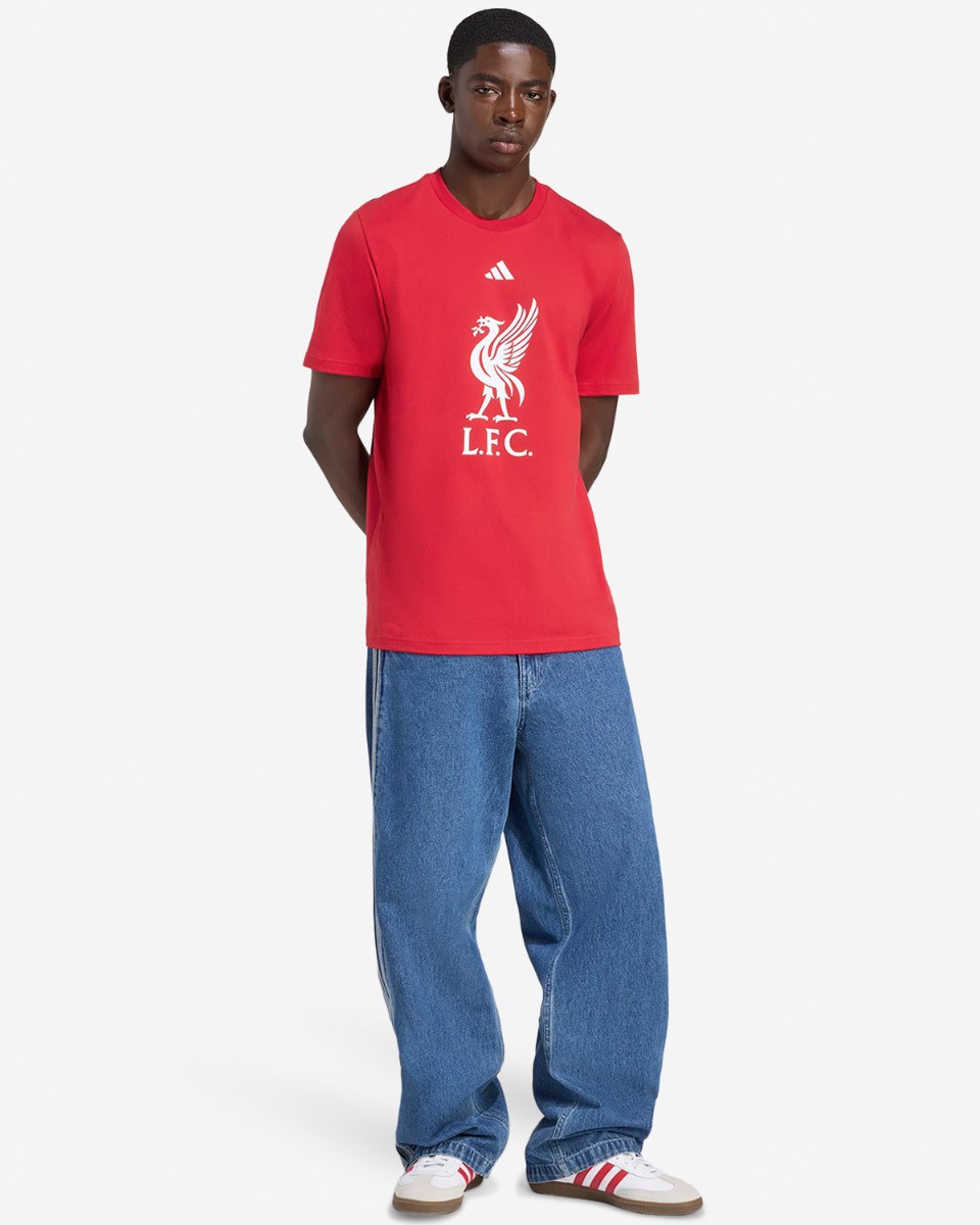 LFC 아디다스 남성용 25/26 DNA 크레스트 티 레드 - Image 3