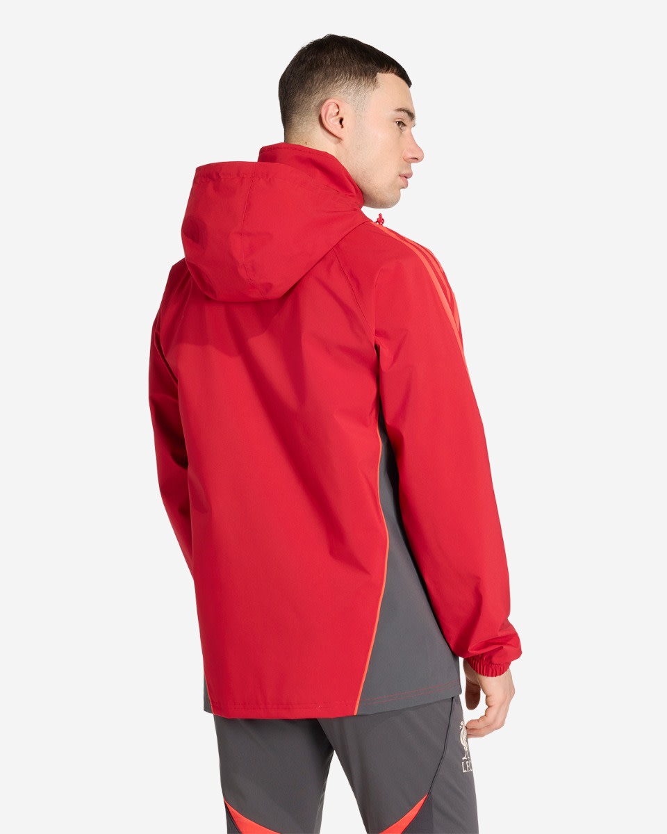 LFC adidas Mens 25/26 Rain Jacket Red - Image 2