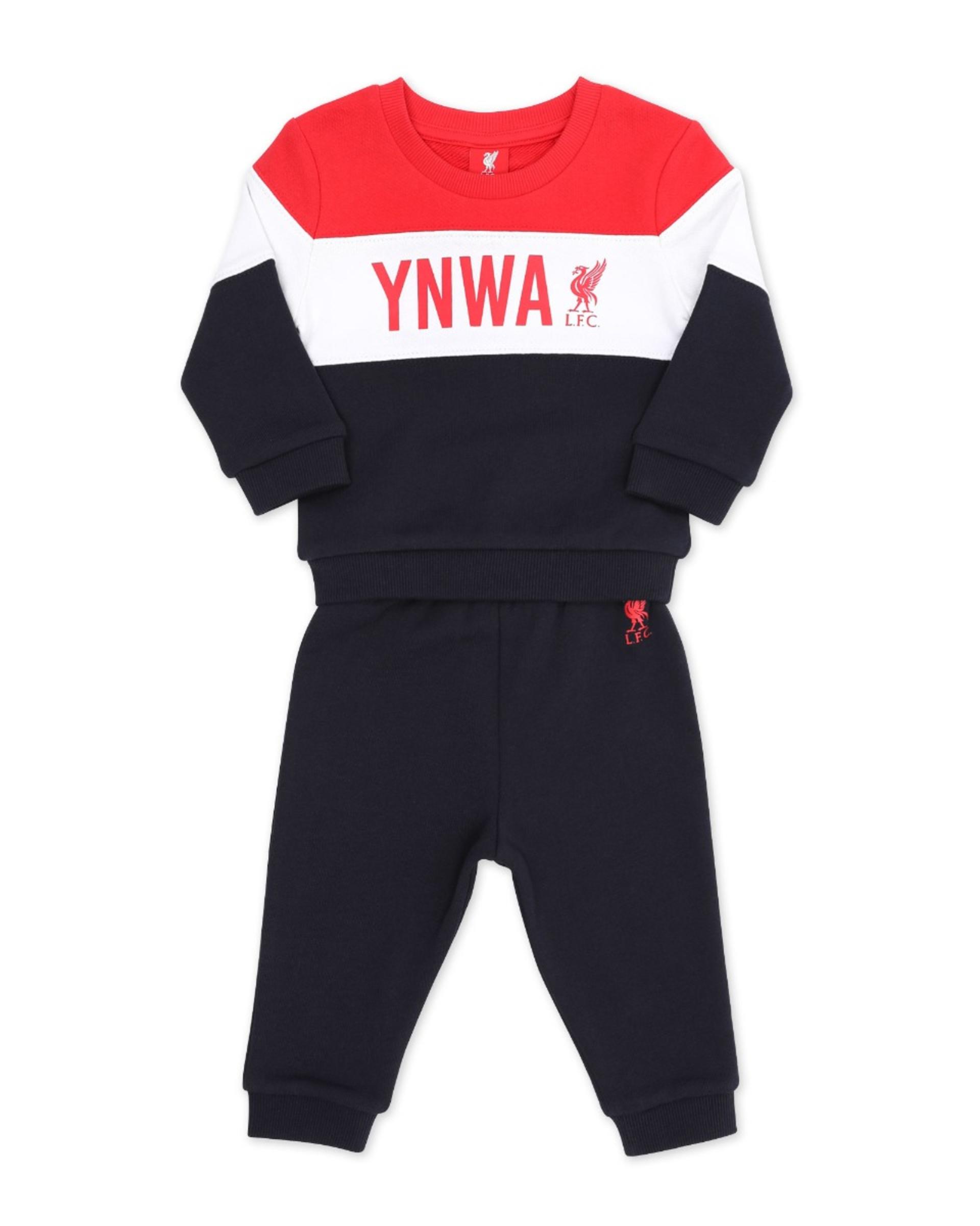 Ensemble de jogging LFC Baby Panel rouge, blanc et bleu marine - Image 1