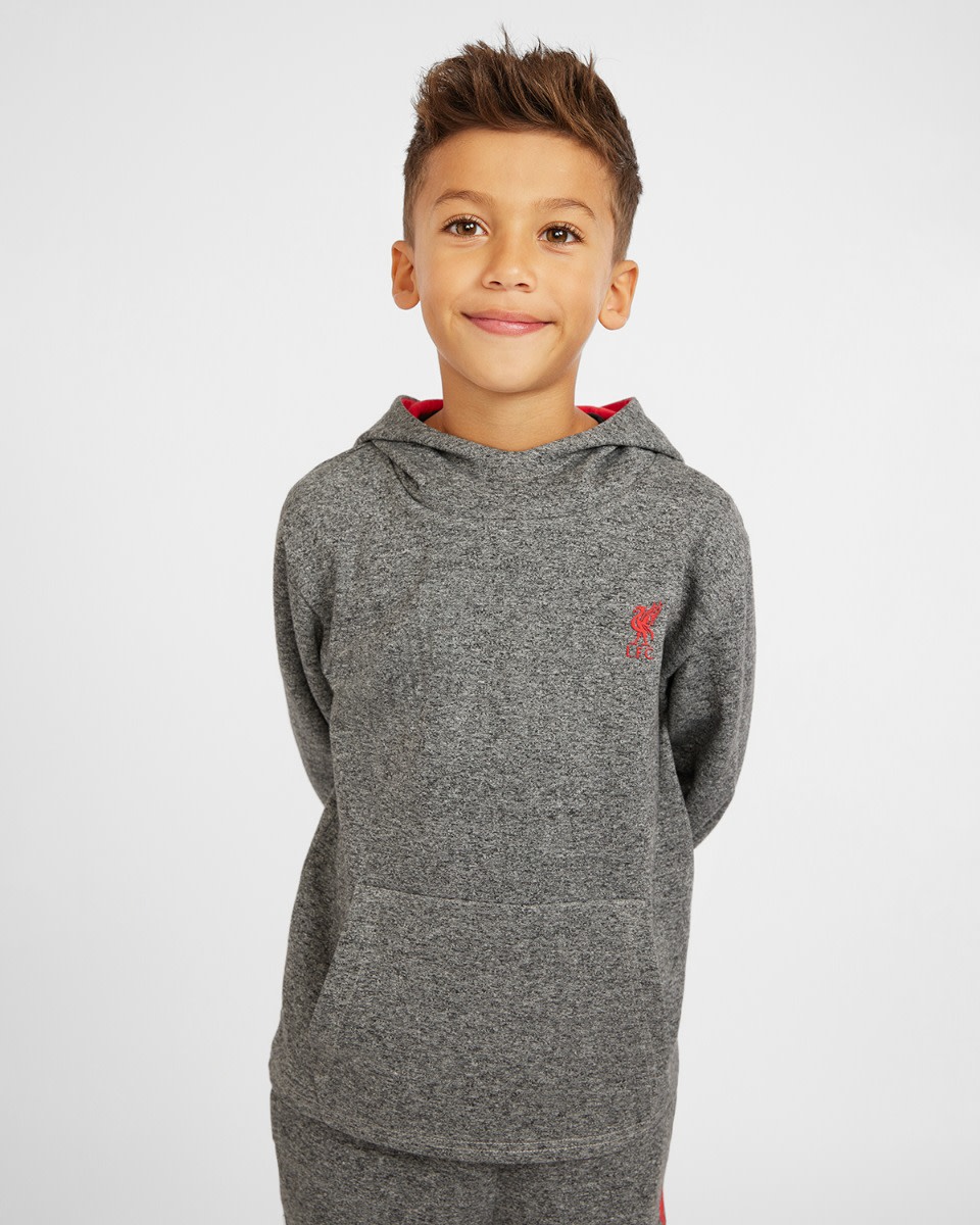 LFC Juniors Pocket Hoody Grey - Image 2