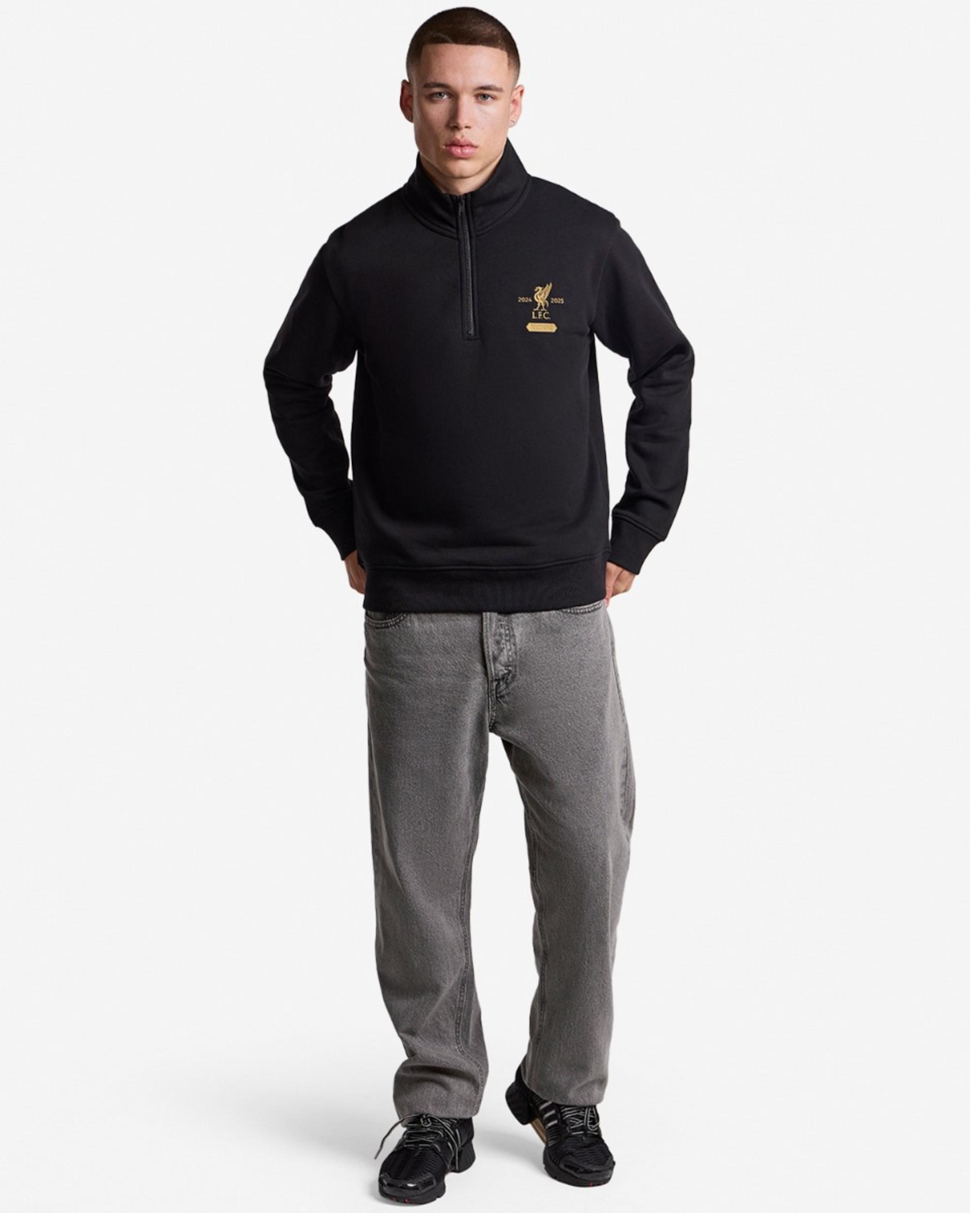 Chandail à glissière 1/4 LFC Champions pour hommes, noir - Image 3