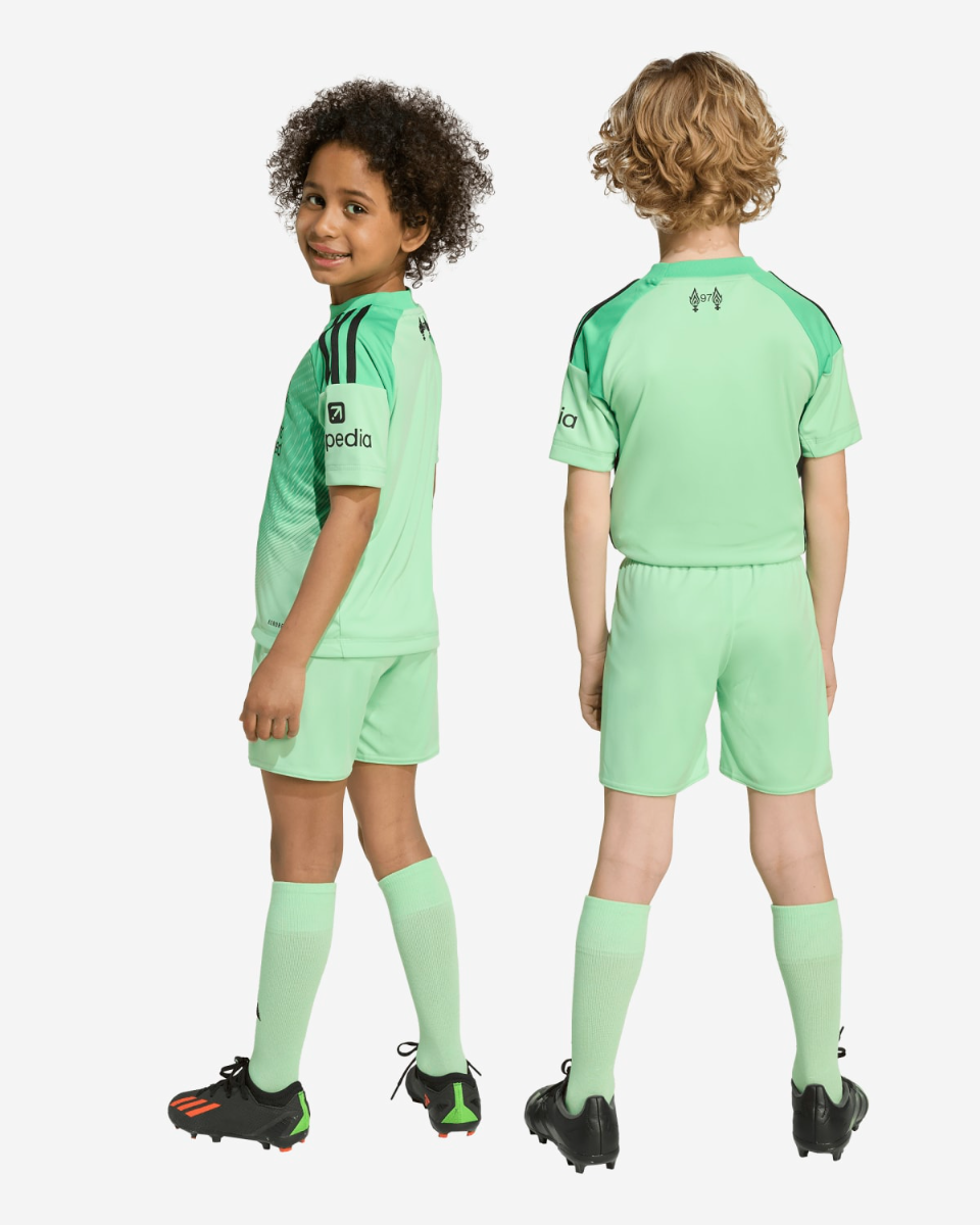 LFC adidas Little Kids 25/26 Home Goalkeeper Mini Kit - Image 2