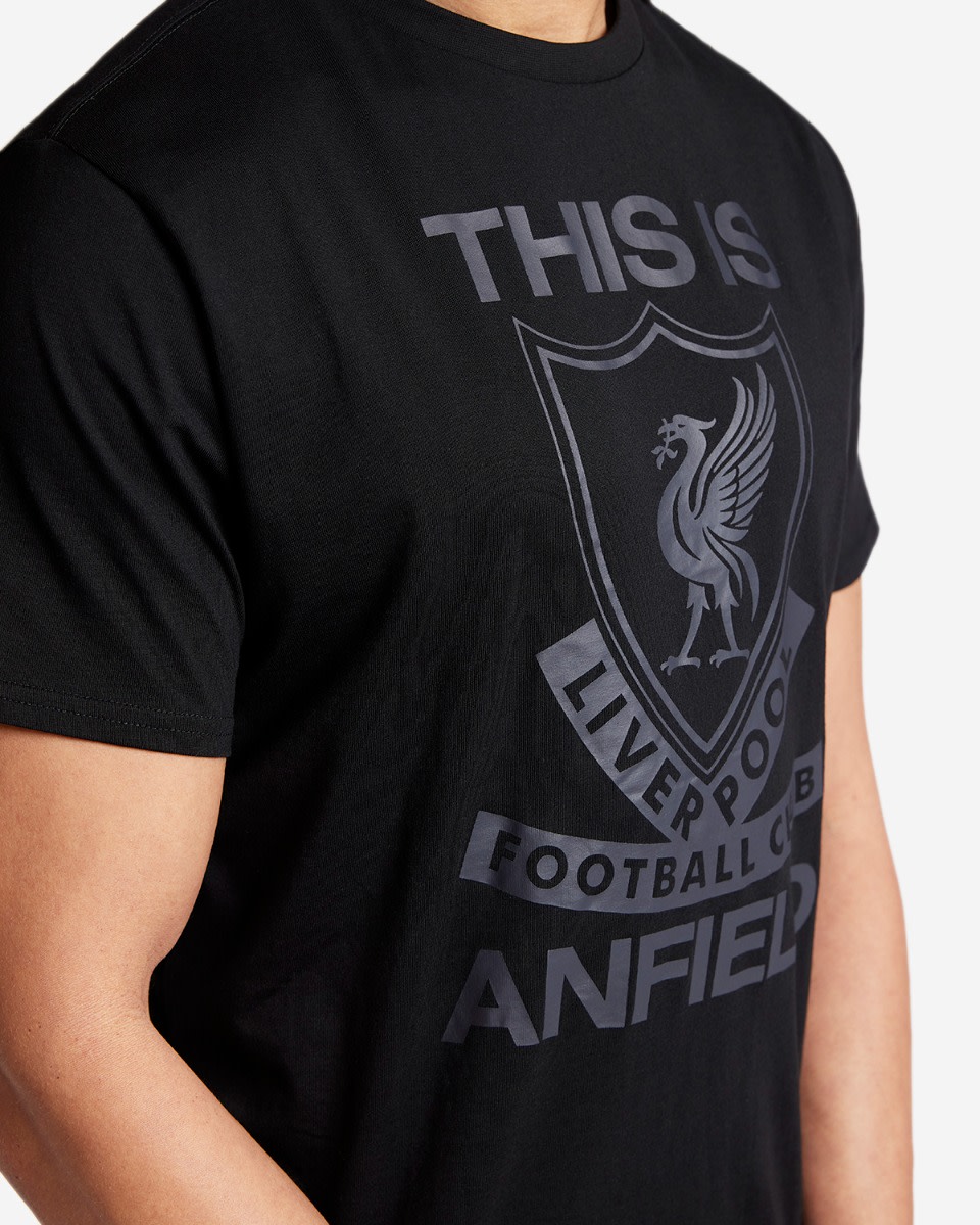 LFC Mens This Is Anfield Print Tee Black - Image 3