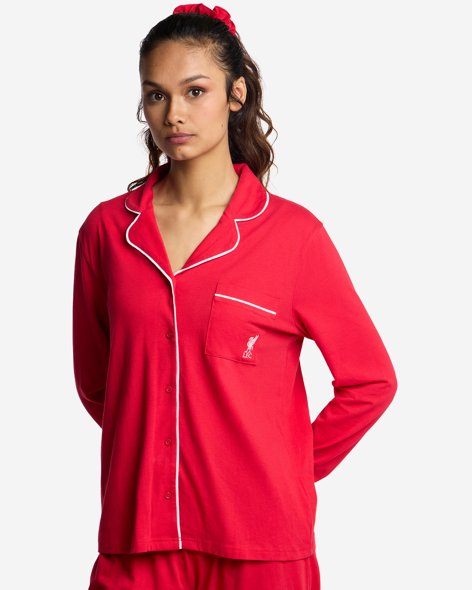 LFC Revere Pyjamasæt til kvinder med Scrunchie Rød - Image 3