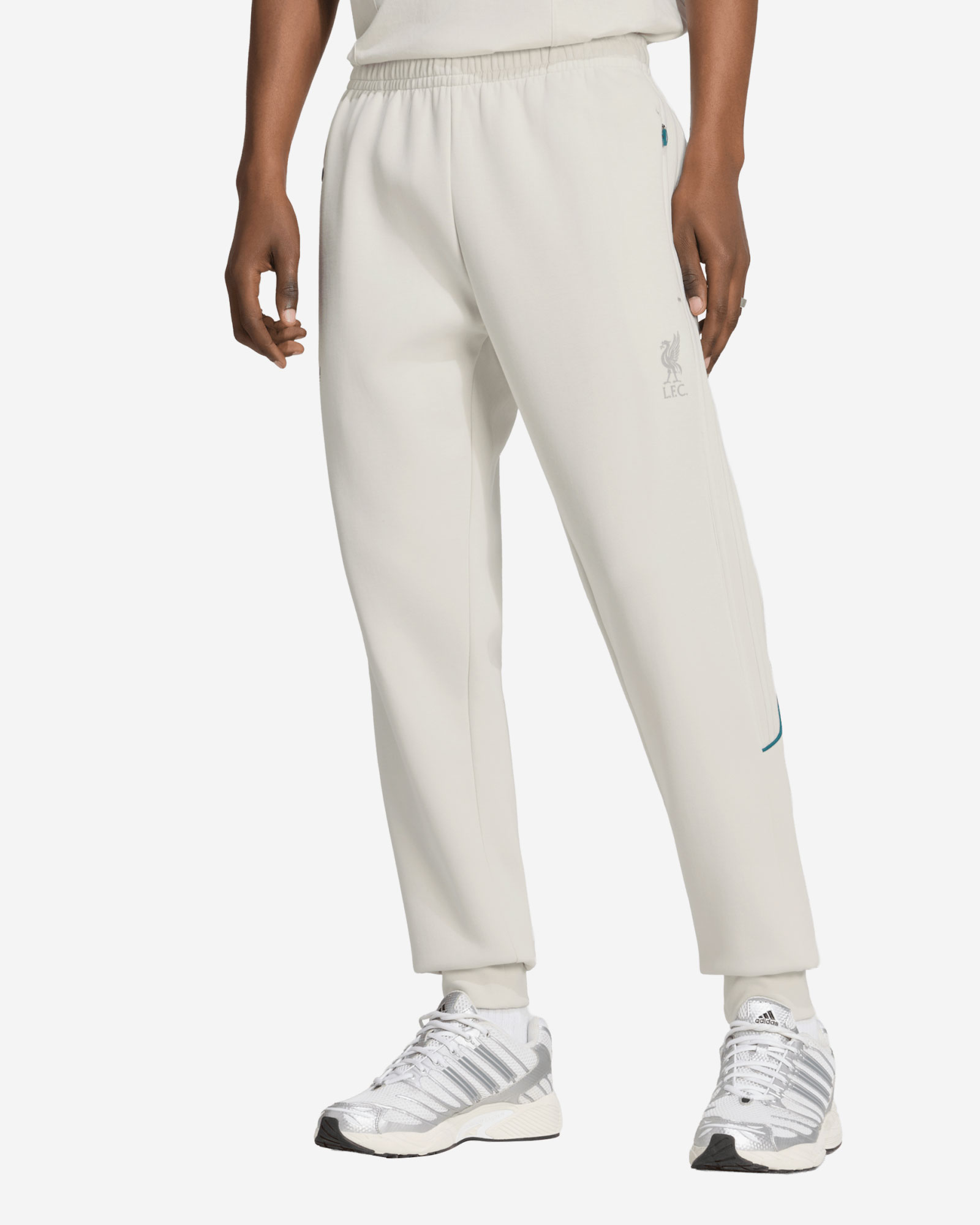 LFC adidas Mens Spacer Teamgeist 26 Track Pants Grey - Image 1