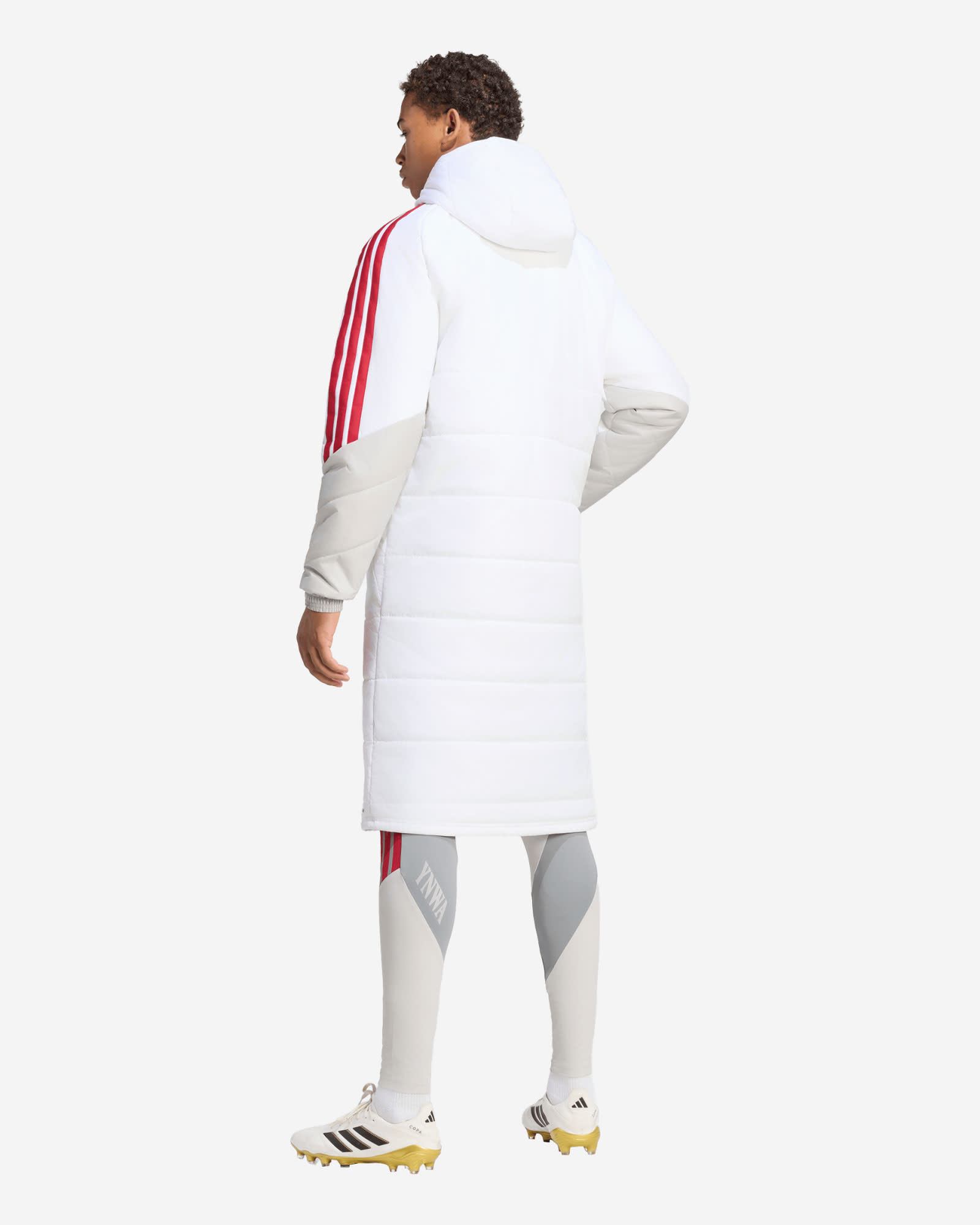 LFC adidas Mens 26/27 Authentic European Tiro Long Coat White - Image 2