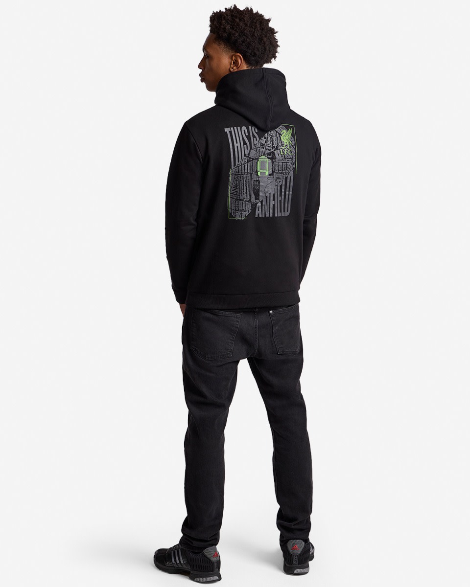 LFC Mens Anfield Hoodie Black - Image 3