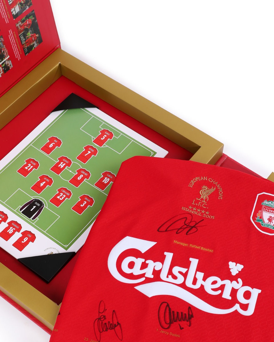 LFC Istanbul 2005 Commemorative Boxed Signed Squad Shirt - Image 2