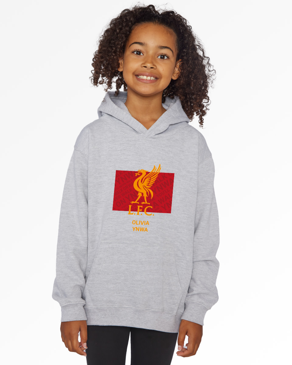 LFC Junior Liverbird 个性化灰色卫衣 - Image 1