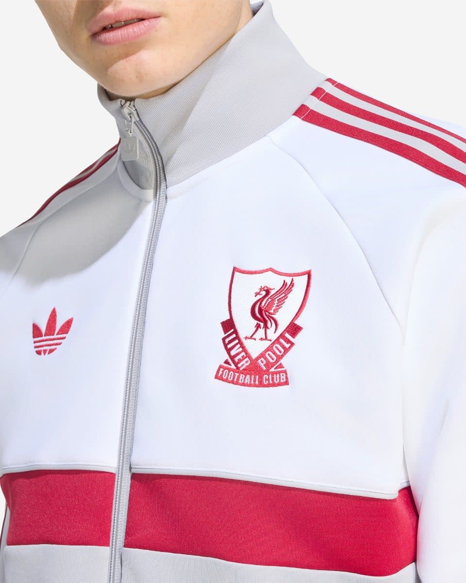 LFC adidas Mens 26/27 Originals Track Top White - Image 3