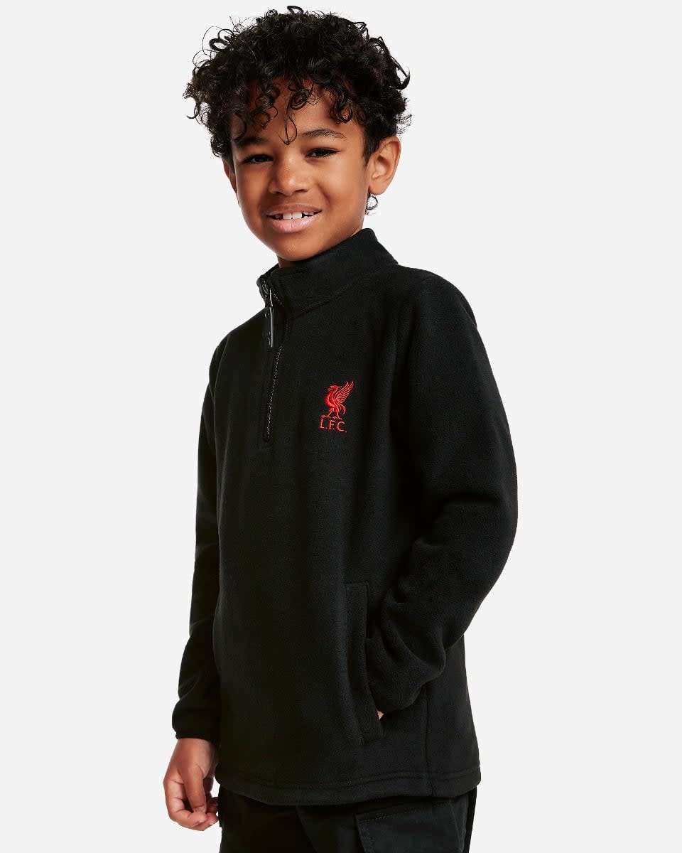 LFC Juniors Fleecejacke mit vierseitigem Reißverschluss, Schwarz - Image 1