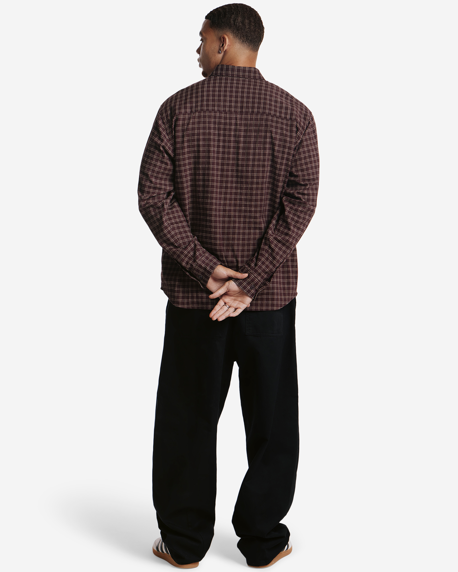 Camisa a cuadros LFC para hombre, color ciruela - Image 3