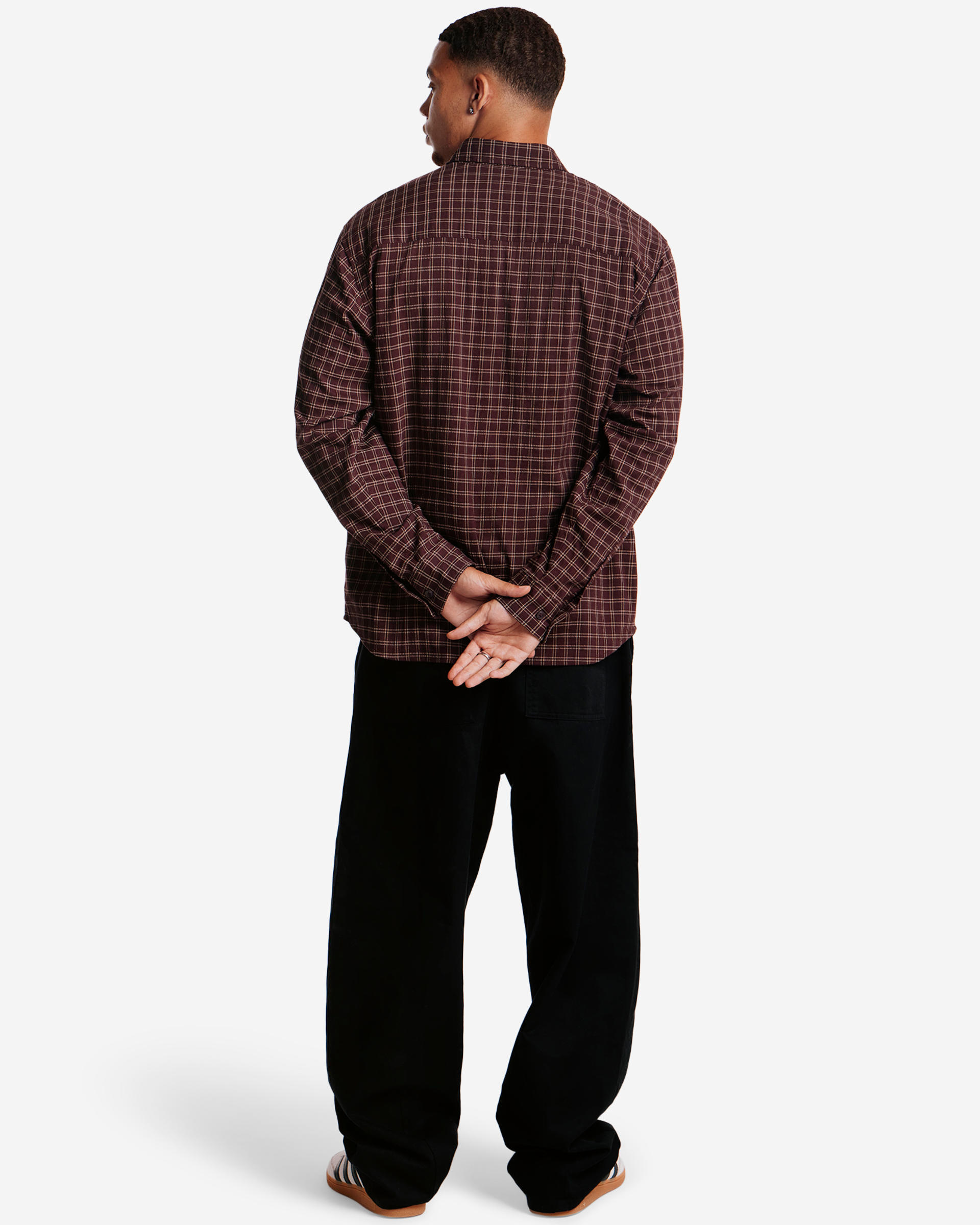 Camisa a cuadros LFC para hombre, color ciruela - Image 3