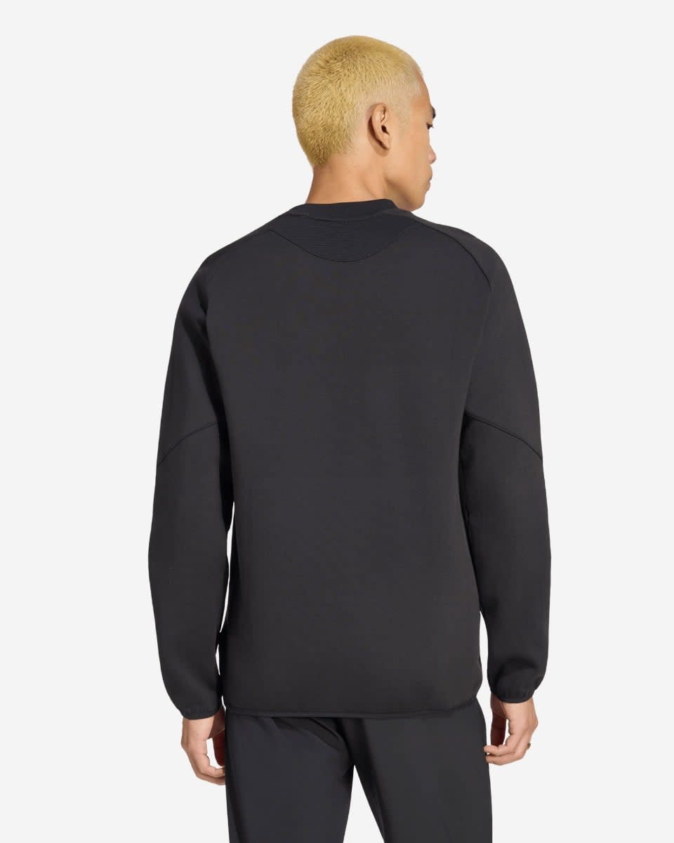 LFC adidas Mens Tiro Travel Crewneck Sweatshirt Black - Image 2