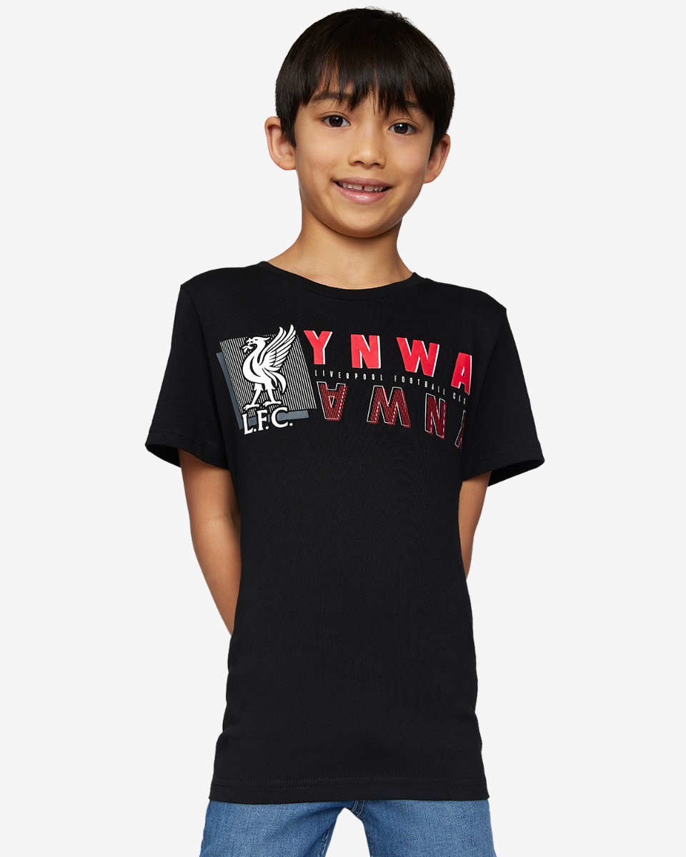 LFC Junior YNWA T-Shirt Schwarz - Image 3